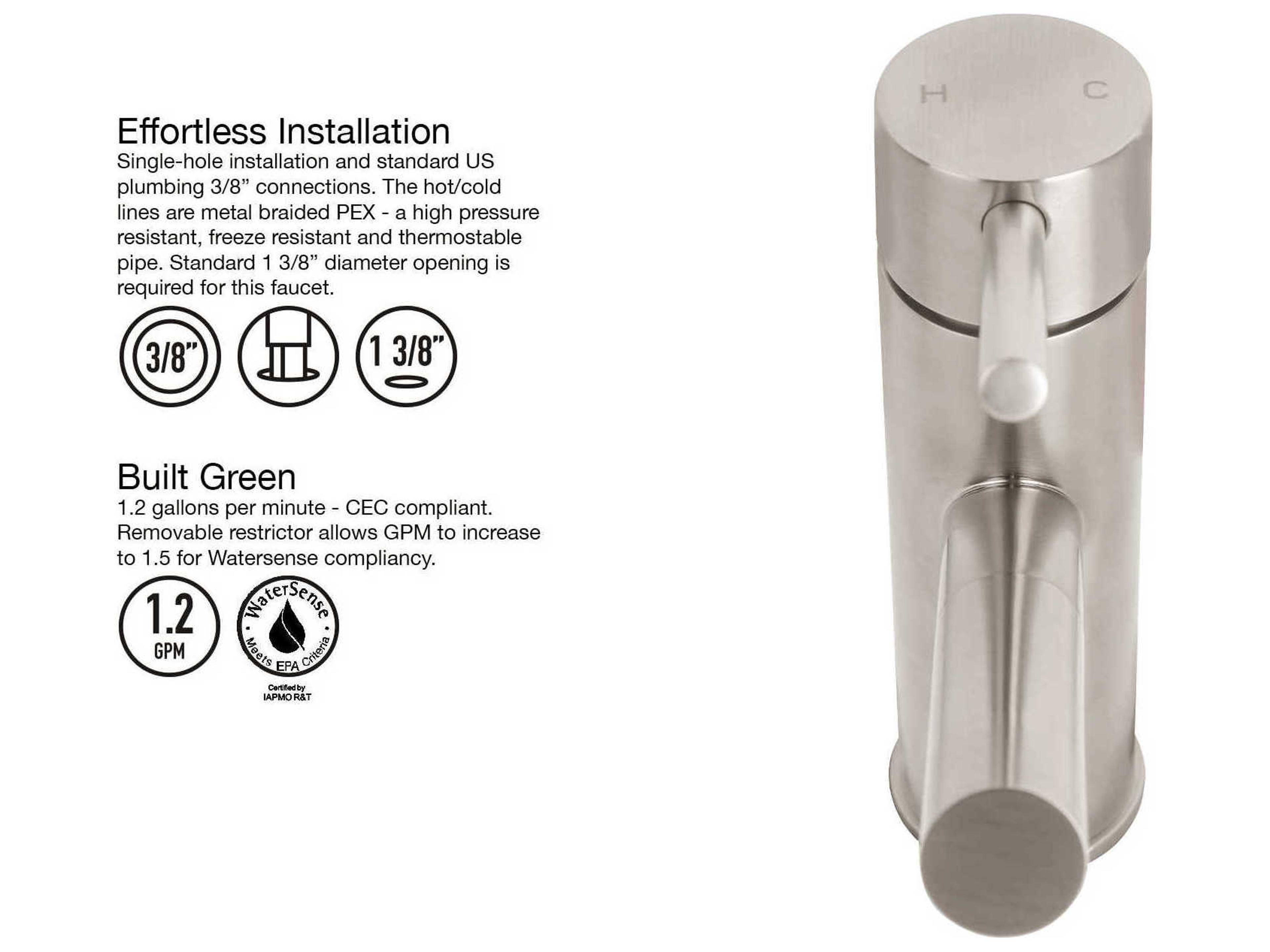 Vigo Noma Brushed Nickel 1-Handle Vessel Bathroom Faucet