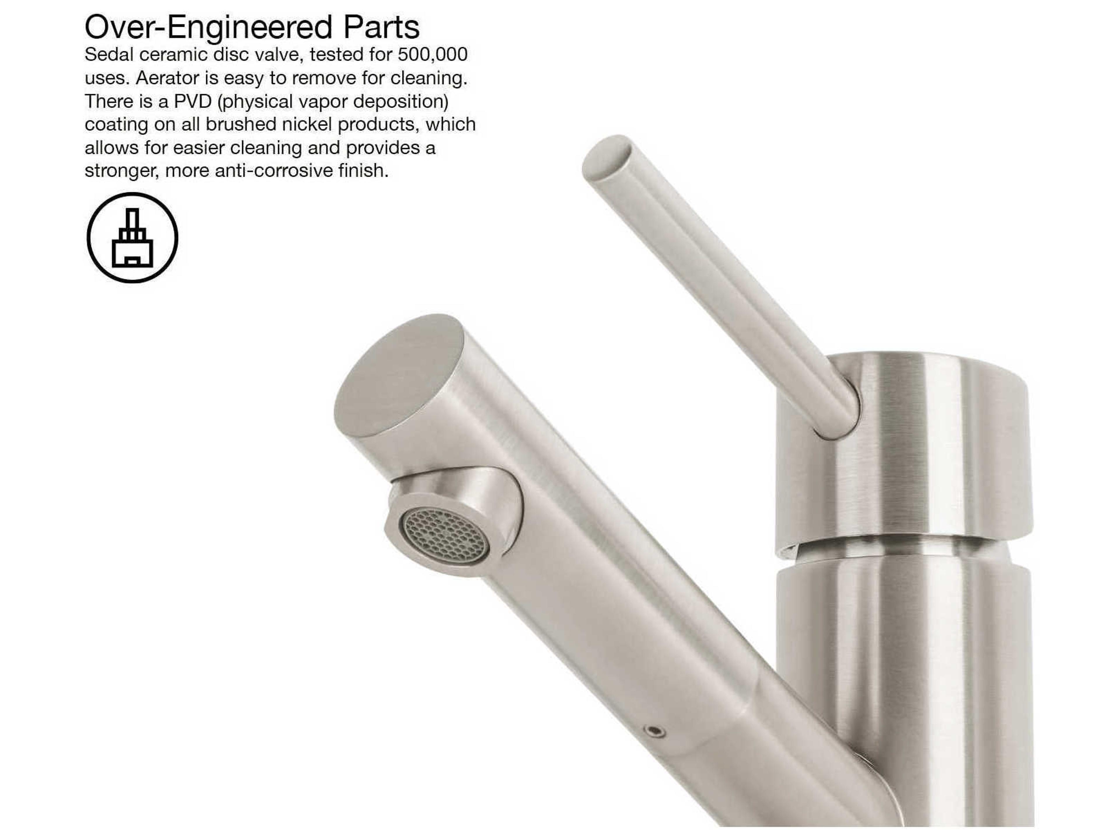 Vigo Noma Brushed Nickel 1-Handle Vessel Bathroom Faucet