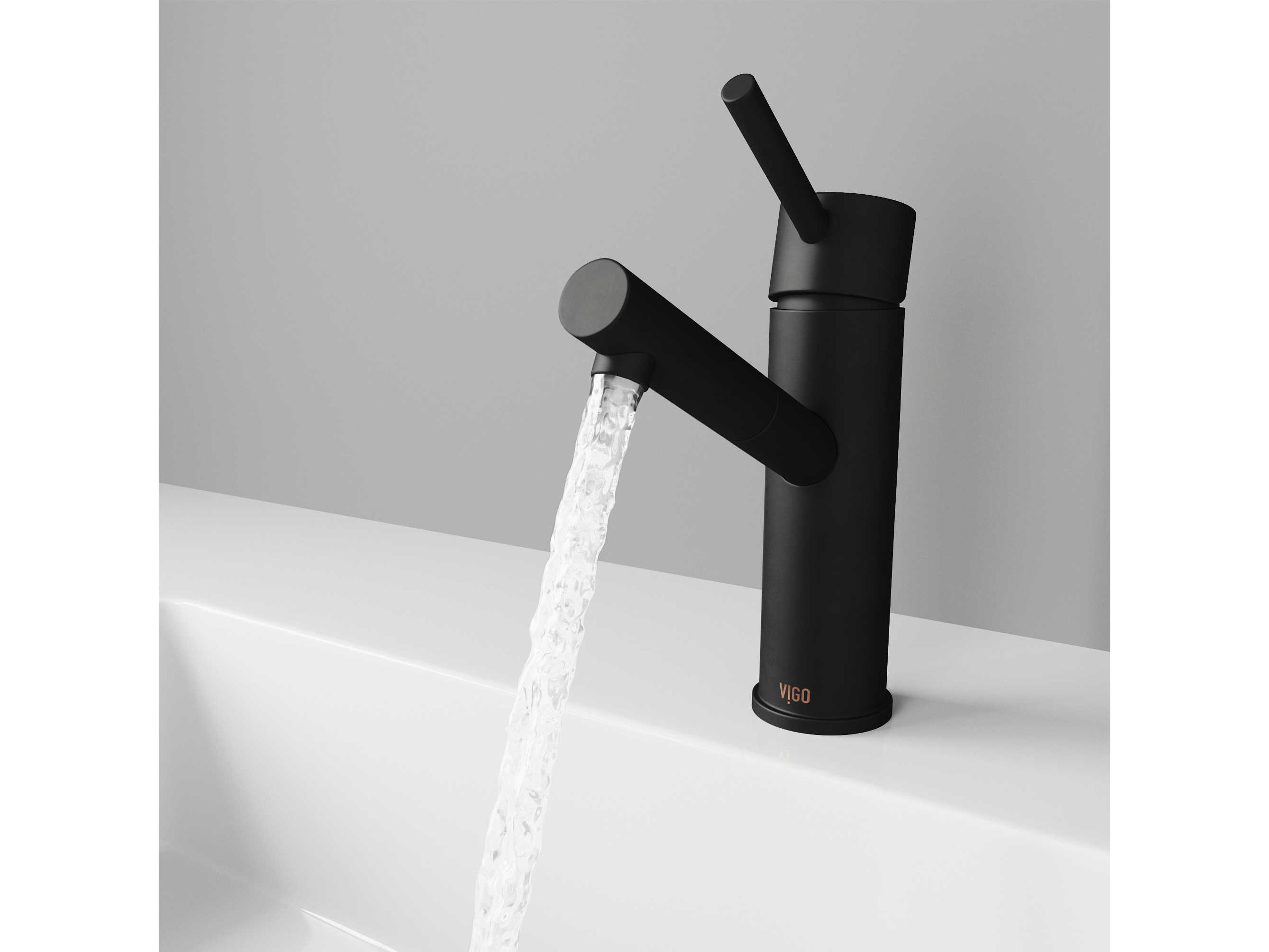 Vigo Noma Matte Black 1-Handle Vessel Bathroom Faucet
