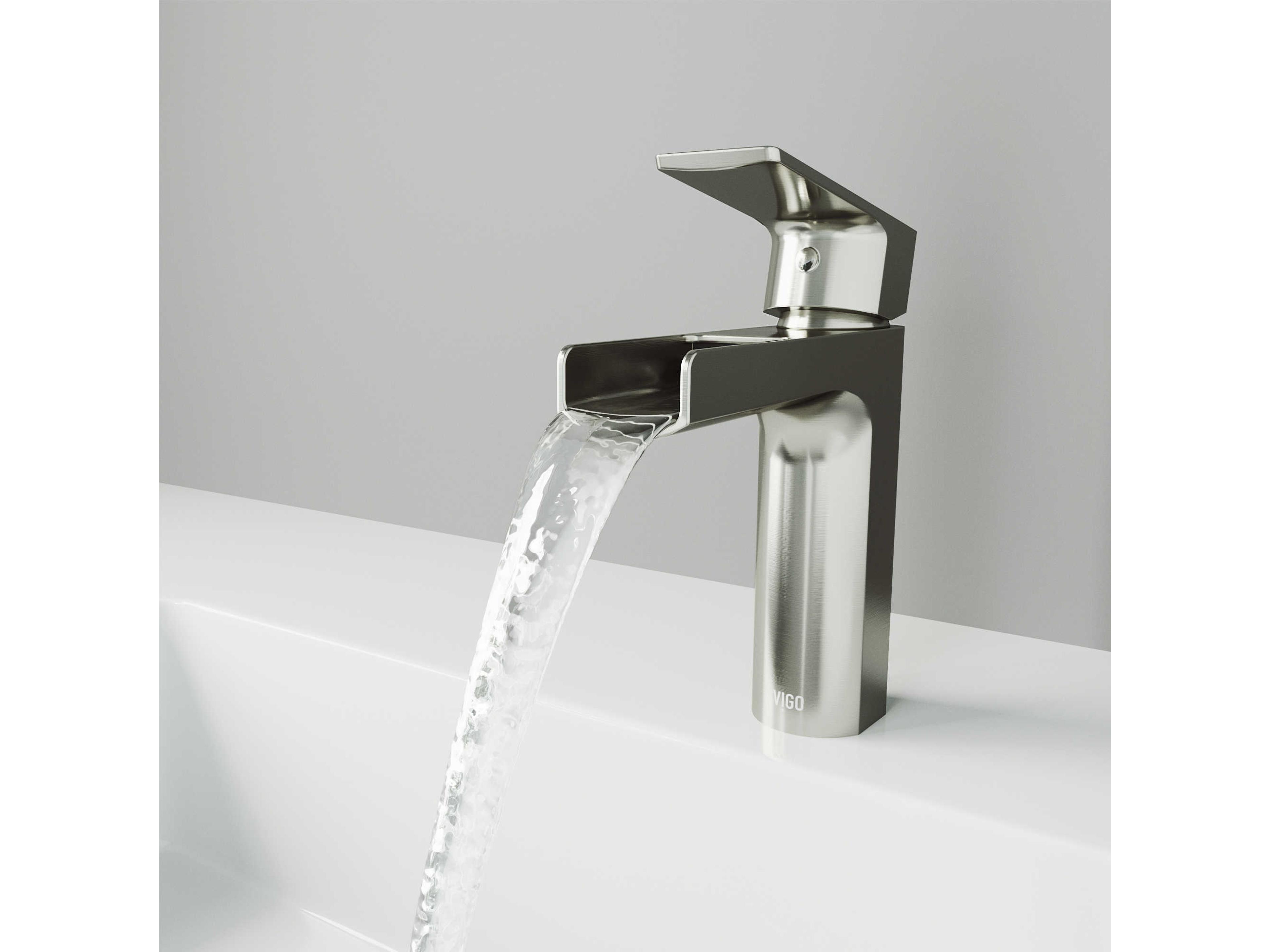 Vigo Ileana Brushed Nickel 1-handle Waterfall Vessel Bathroom Faucet