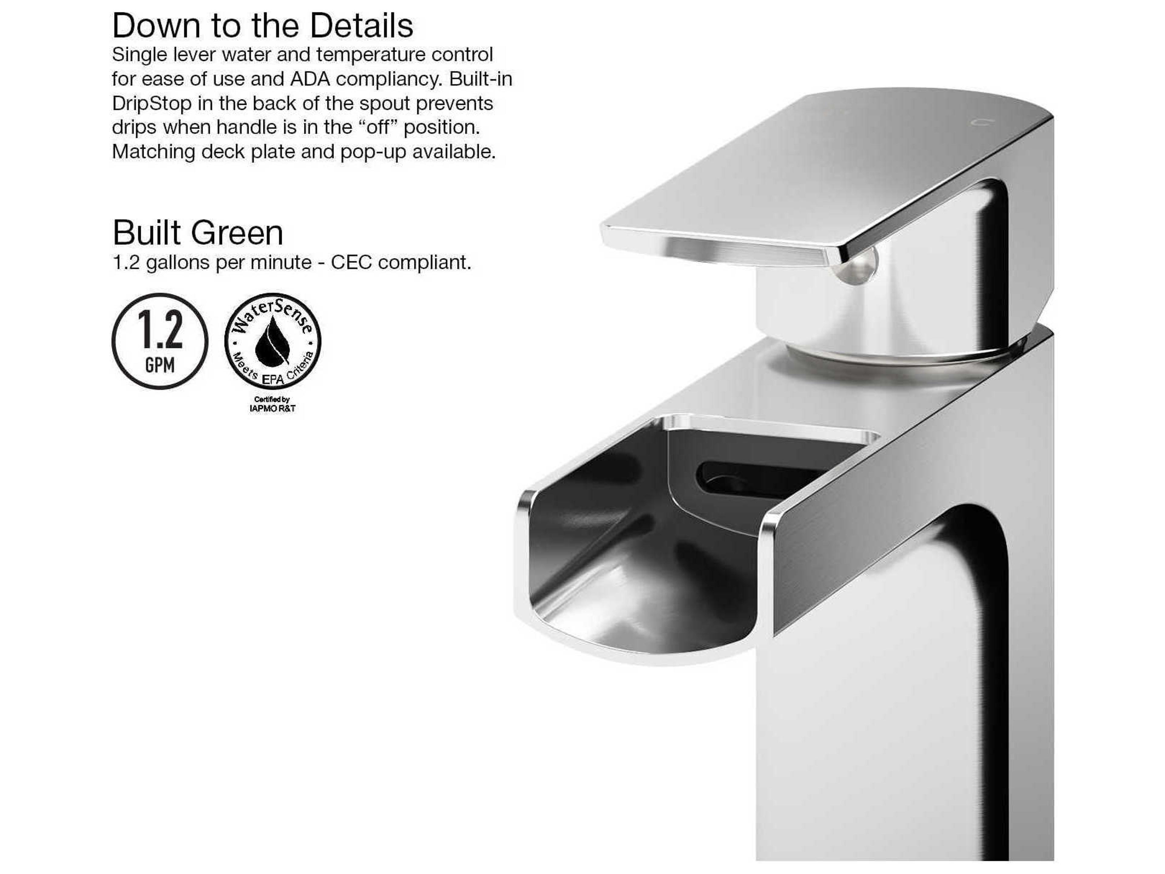 Vigo Ileana Chrome 1-Handle Waterfall Vessel Bathroom Faucet