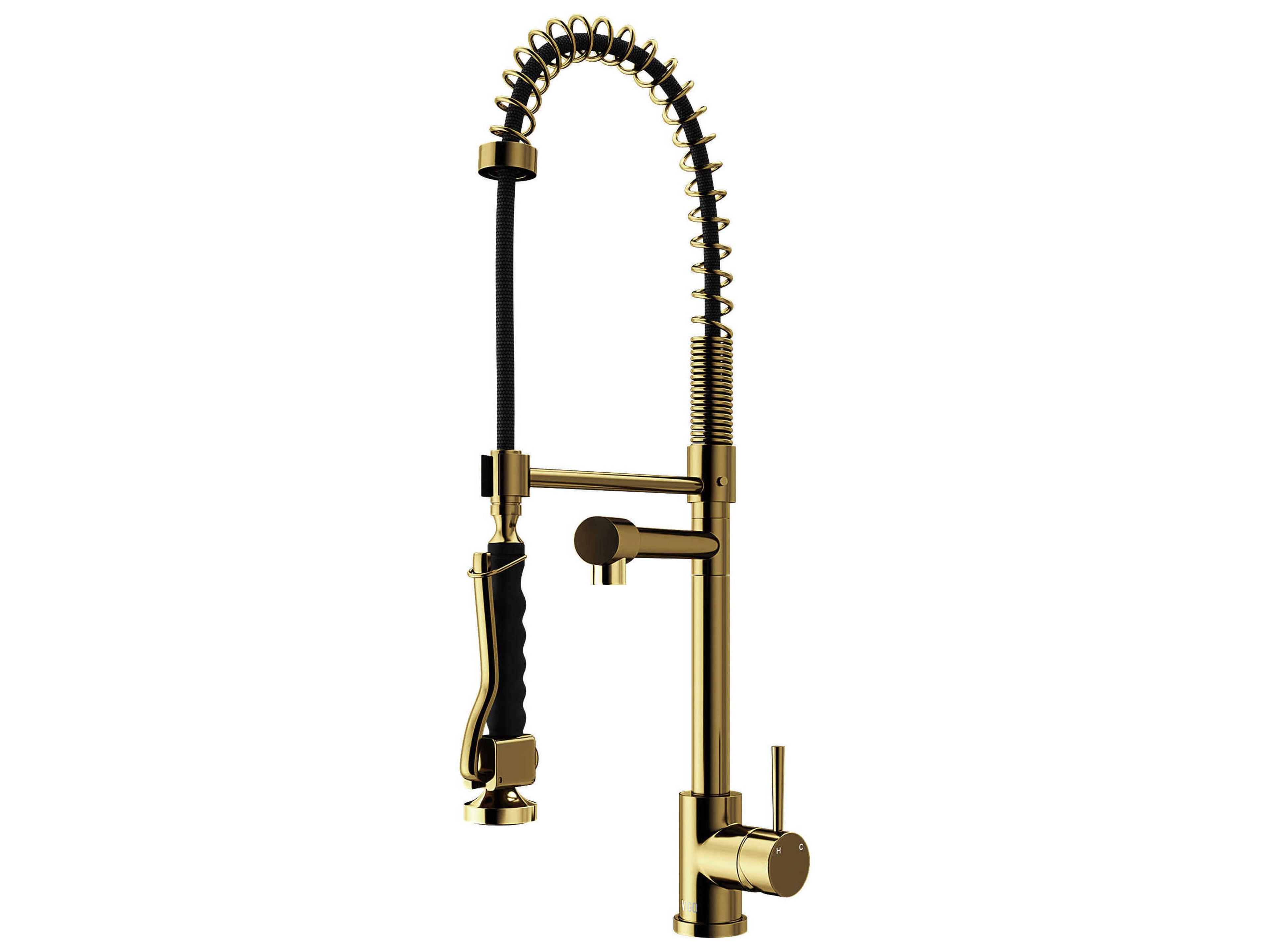 Vigo Zurich Single Handle Pull-Down Sprayer Kitchen Faucet