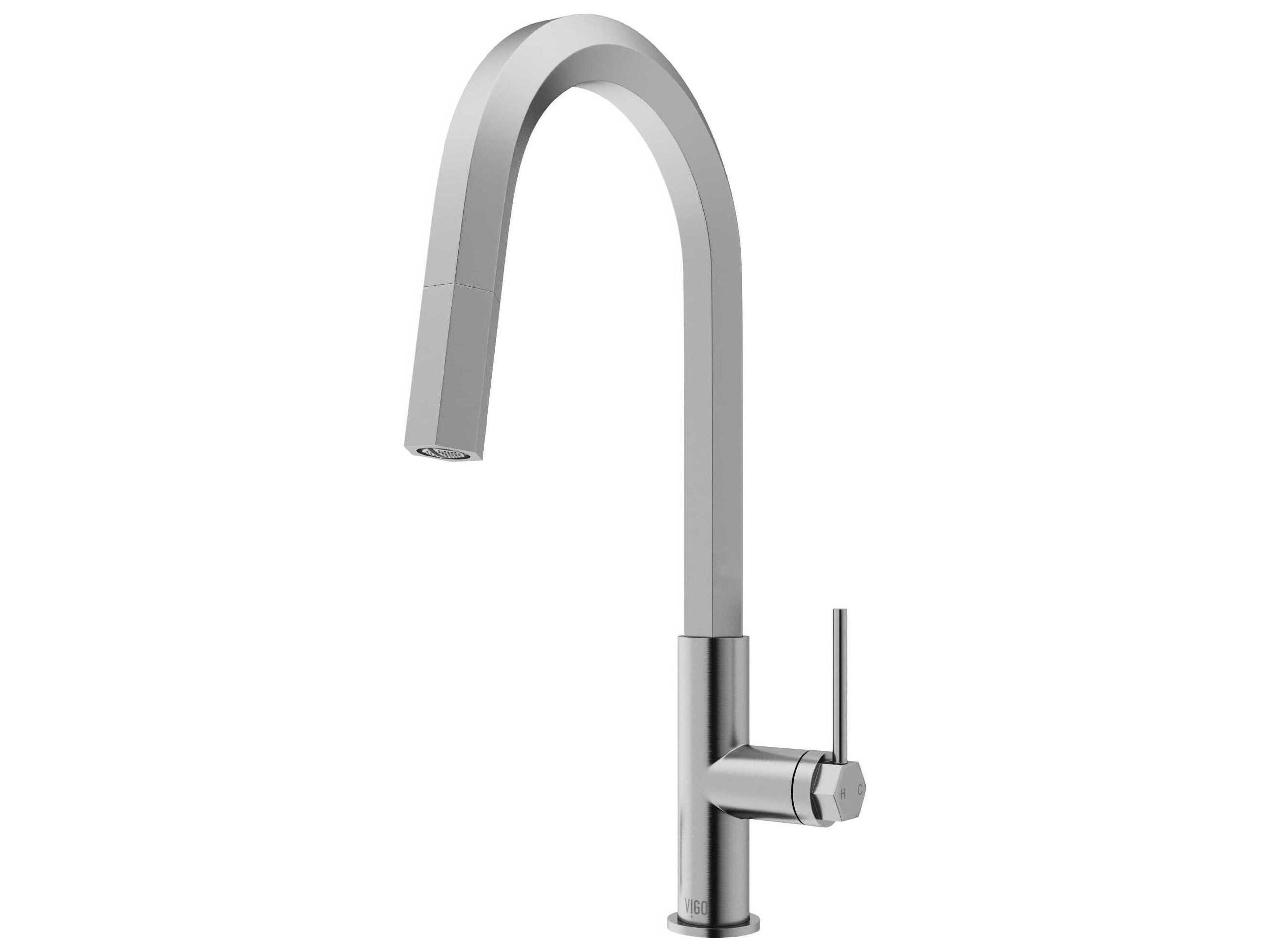 Vigo Hart Hexad Single Handle Pull-Down Spout Kitchen Faucet