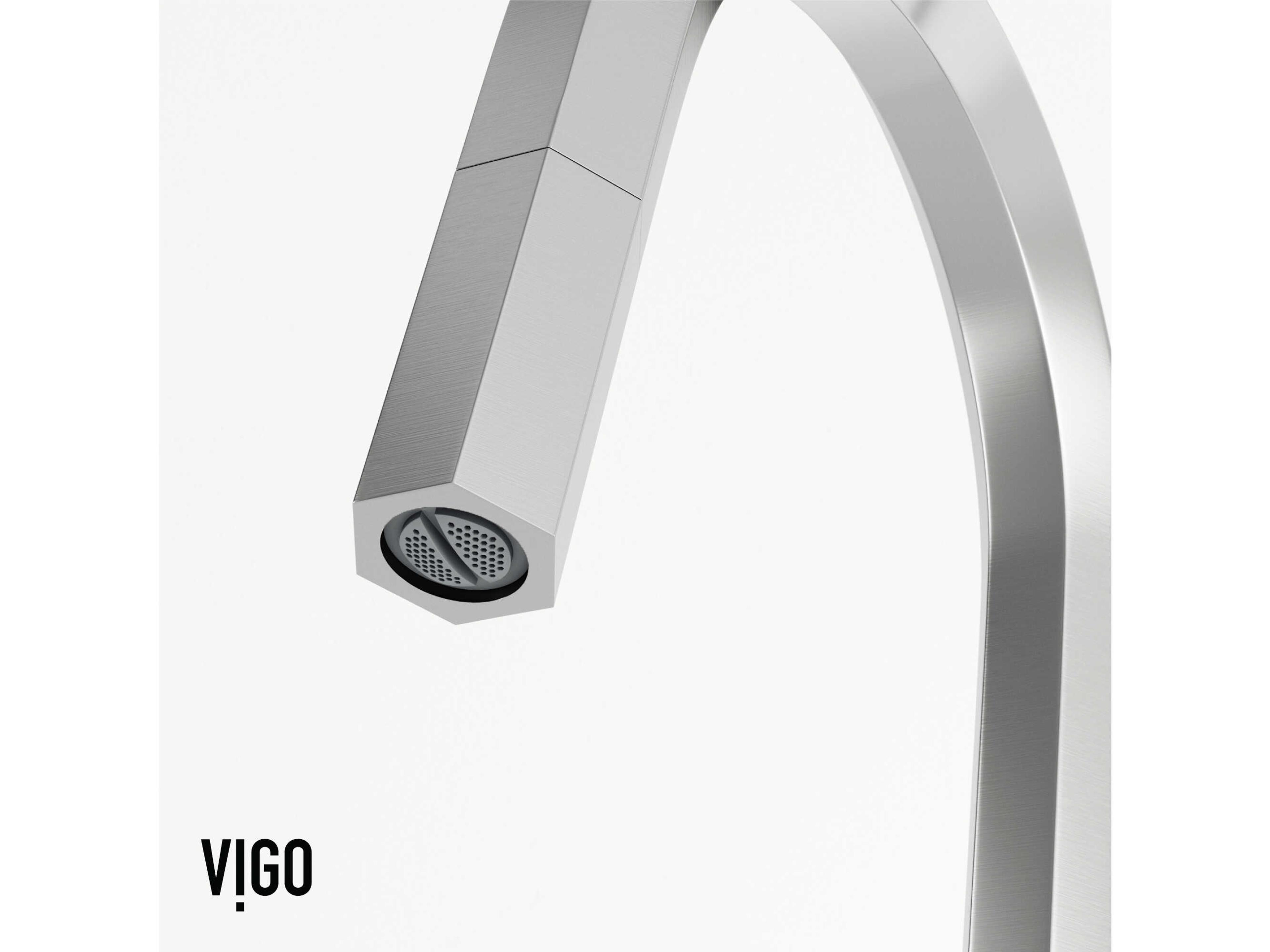 Vigo Hart Hexad Single Handle Pull-Down Spout Kitchen Faucet