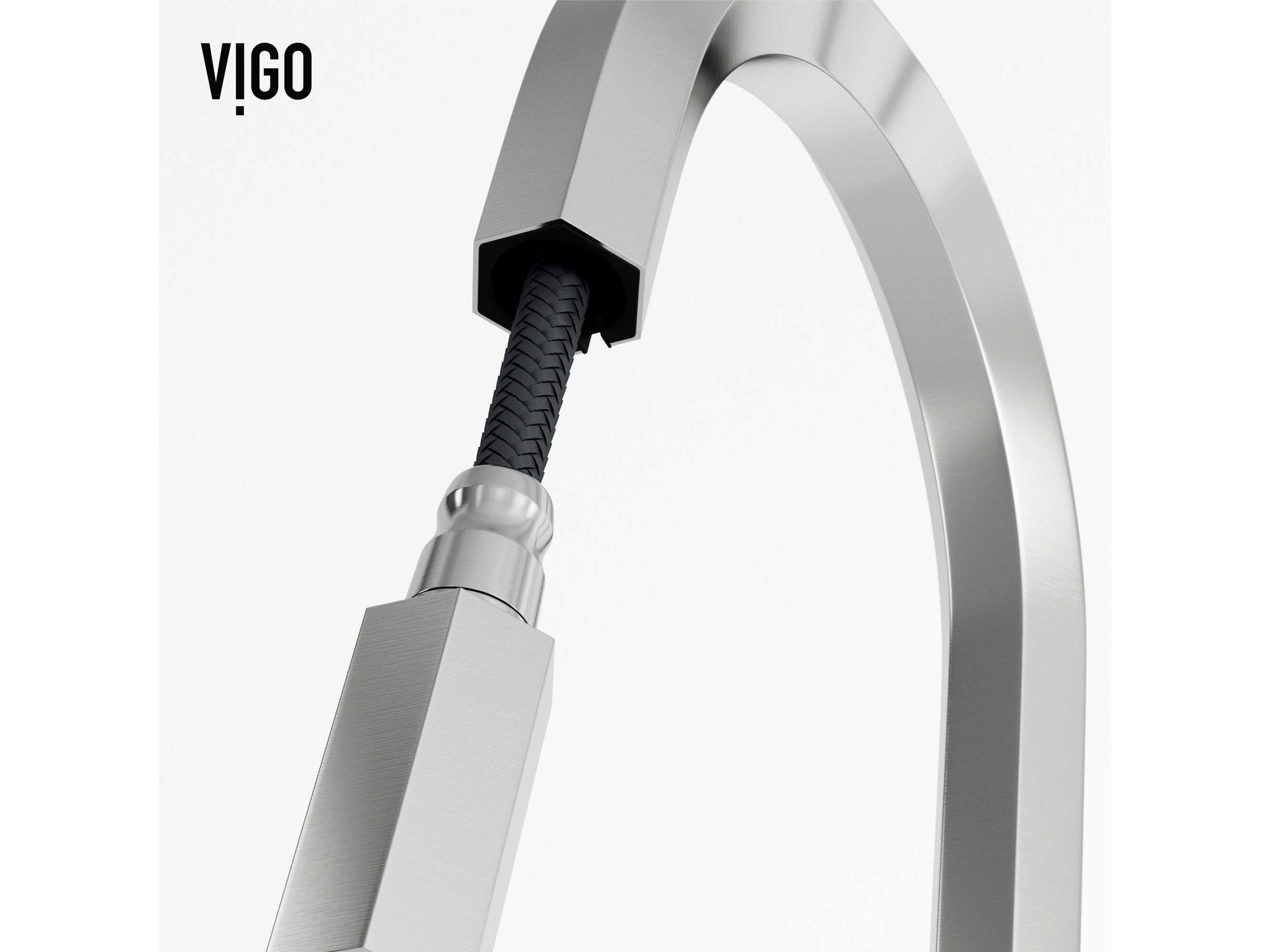 Vigo Hart Hexad Single Handle Pull-Down Spout Kitchen Faucet