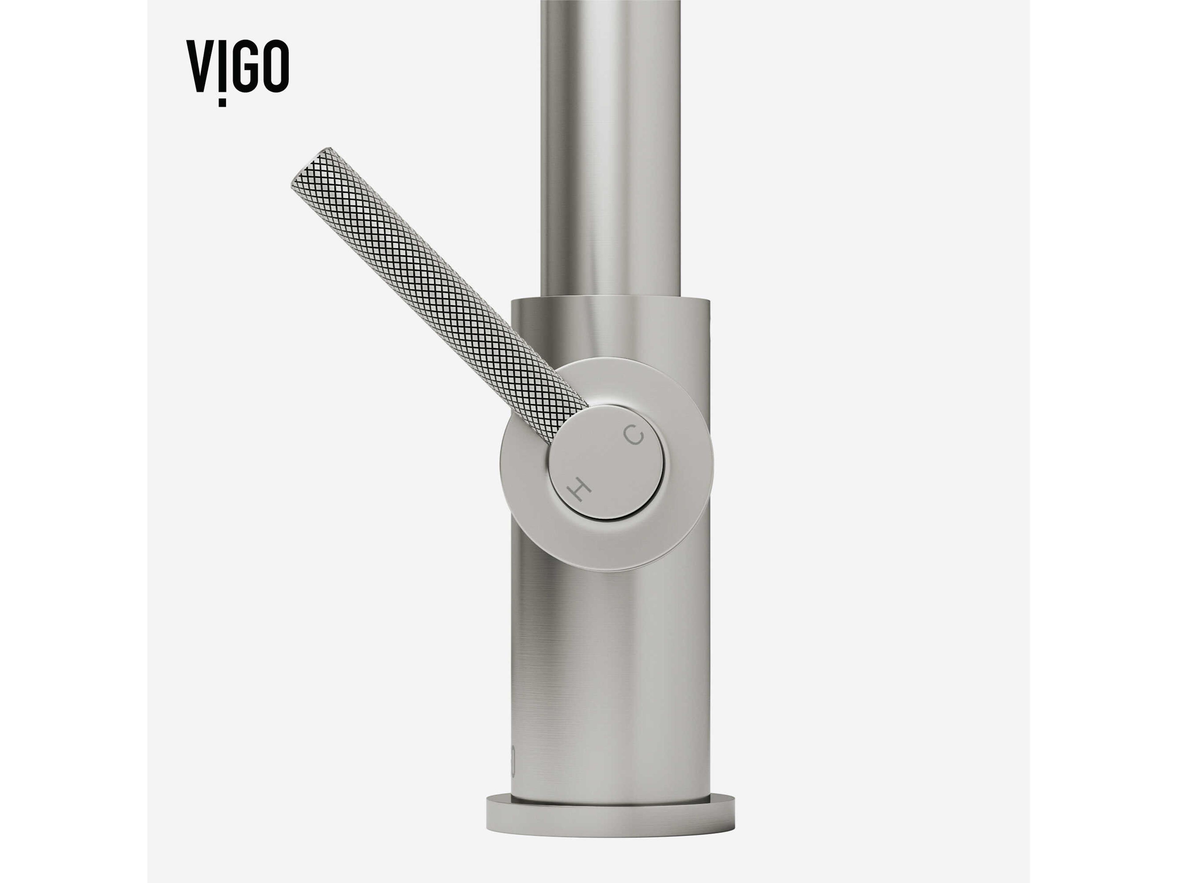Vigo Utopia Stainless Steel Single Handle Pull-Down Sprayer Kitchen Faucet