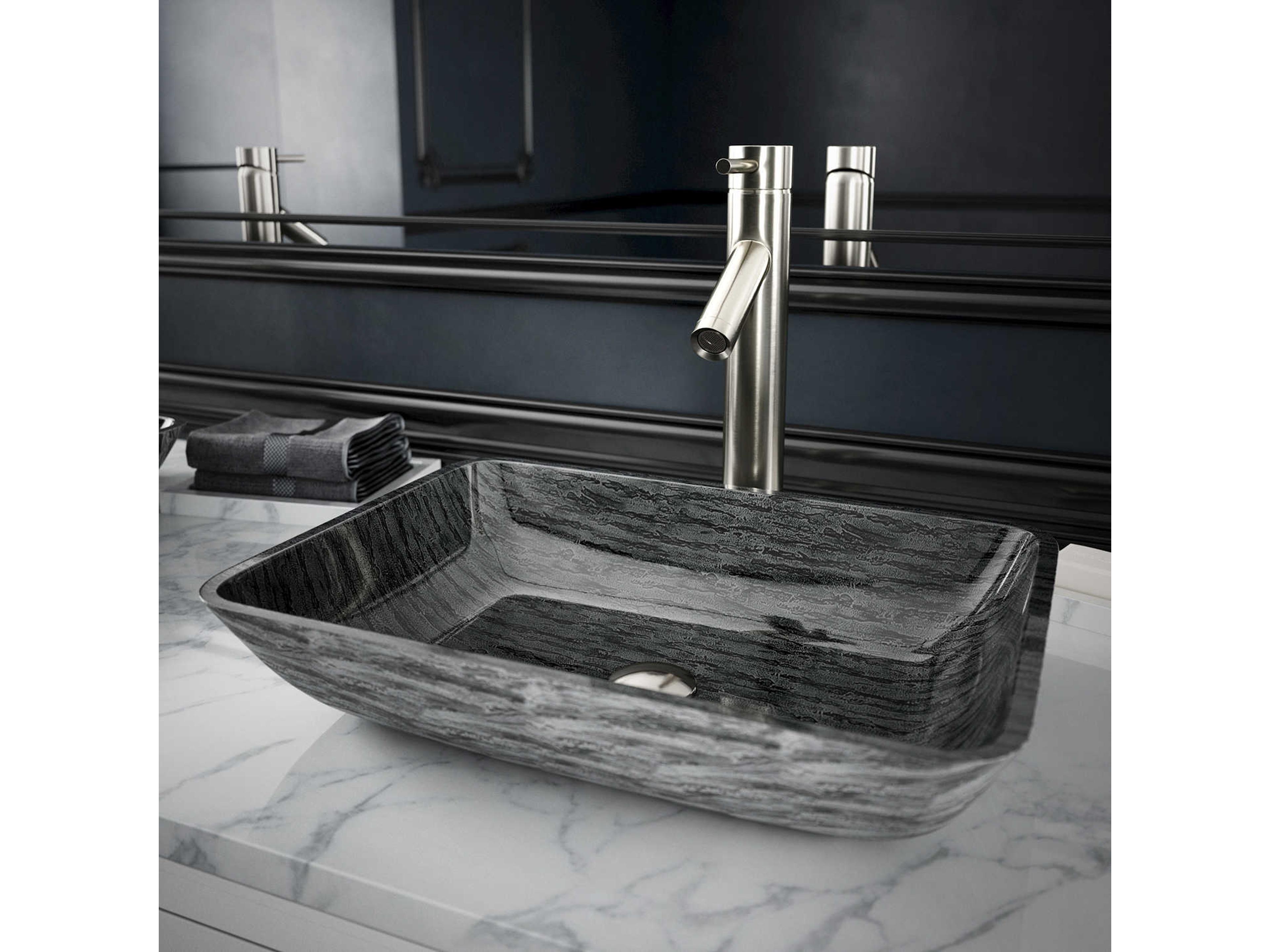 Vigo Dior Brushed Nickel 1-Handle Vessel Bathroom Faucet