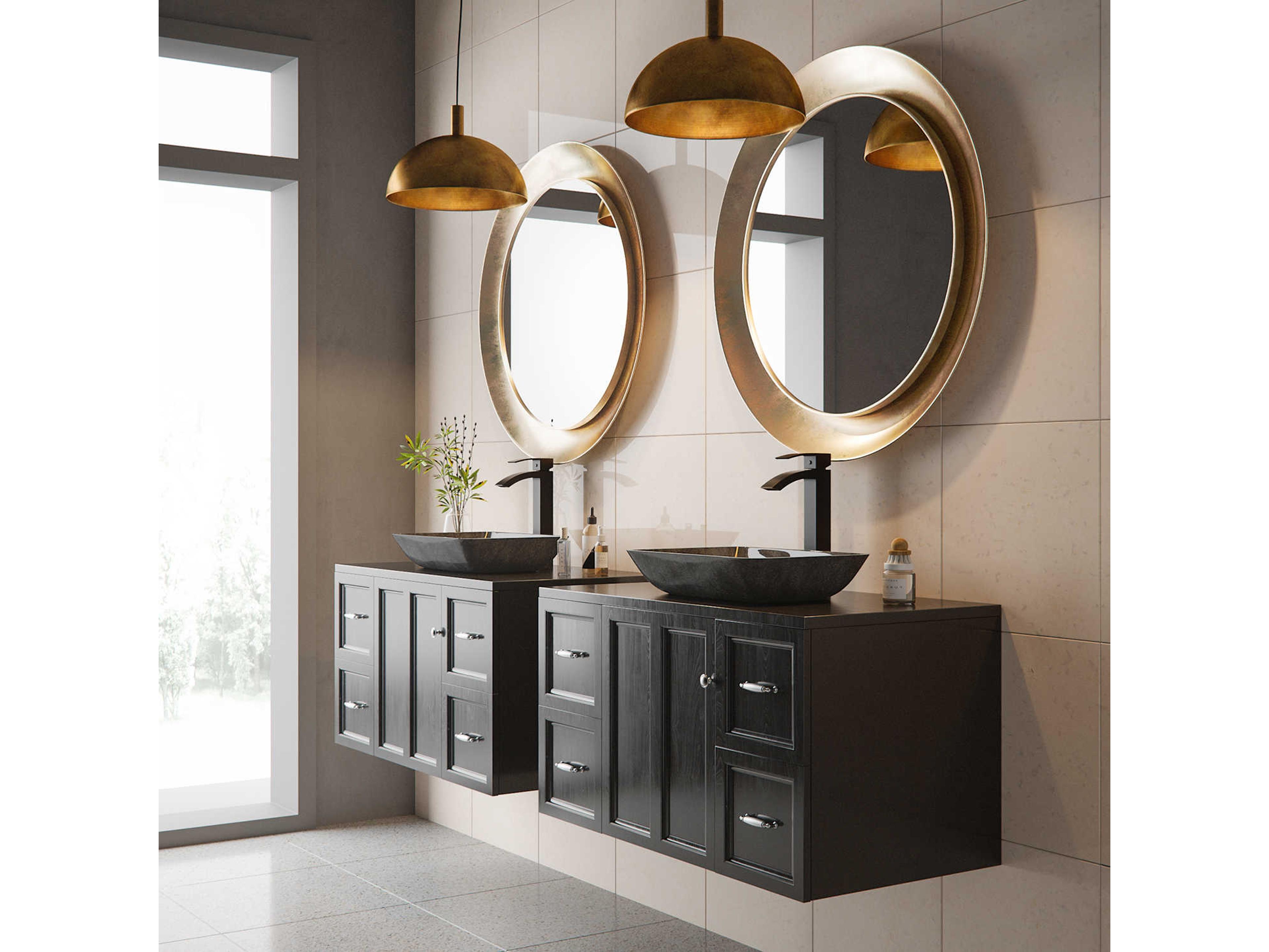 Vigo Duris Matte Black 1-Handle Vessel Waterfall Bathroom Faucet