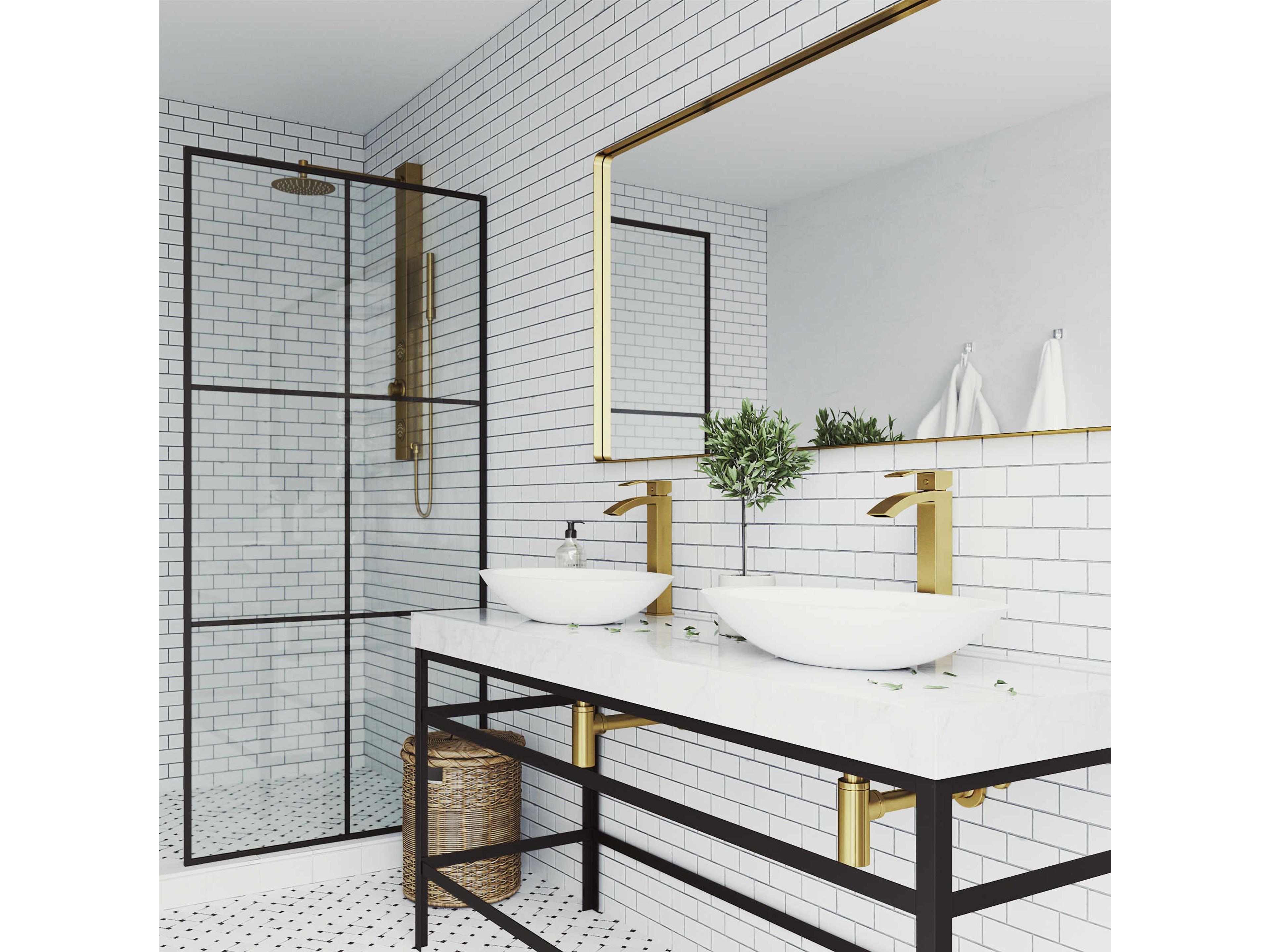 Vigo Duris Matte Brushed Gold Single-Handle Duris Vessel Bathroom Faucet