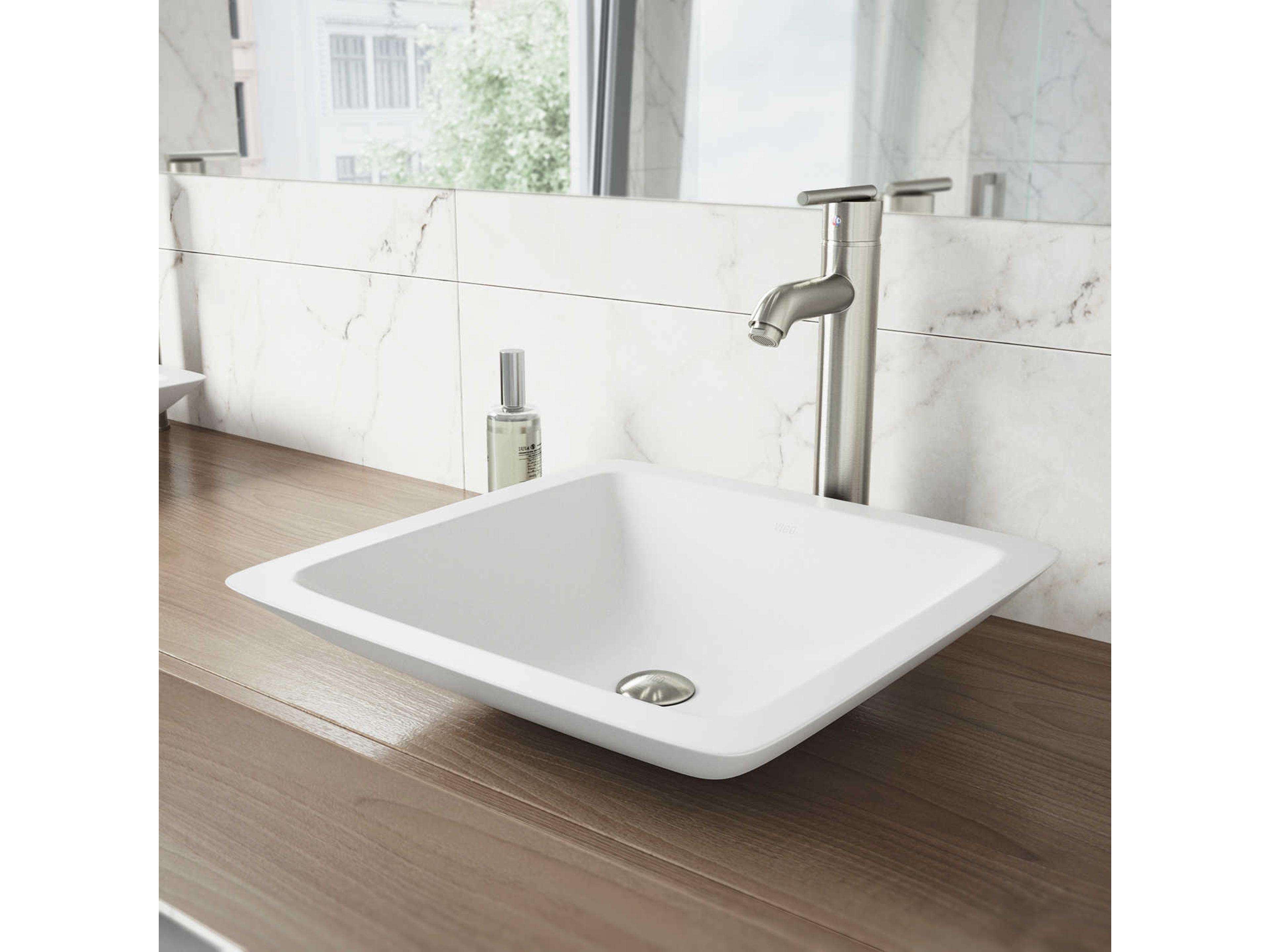 Vigo Seville Brushed Nickel 1-Handle Vessel Bathroom Faucet