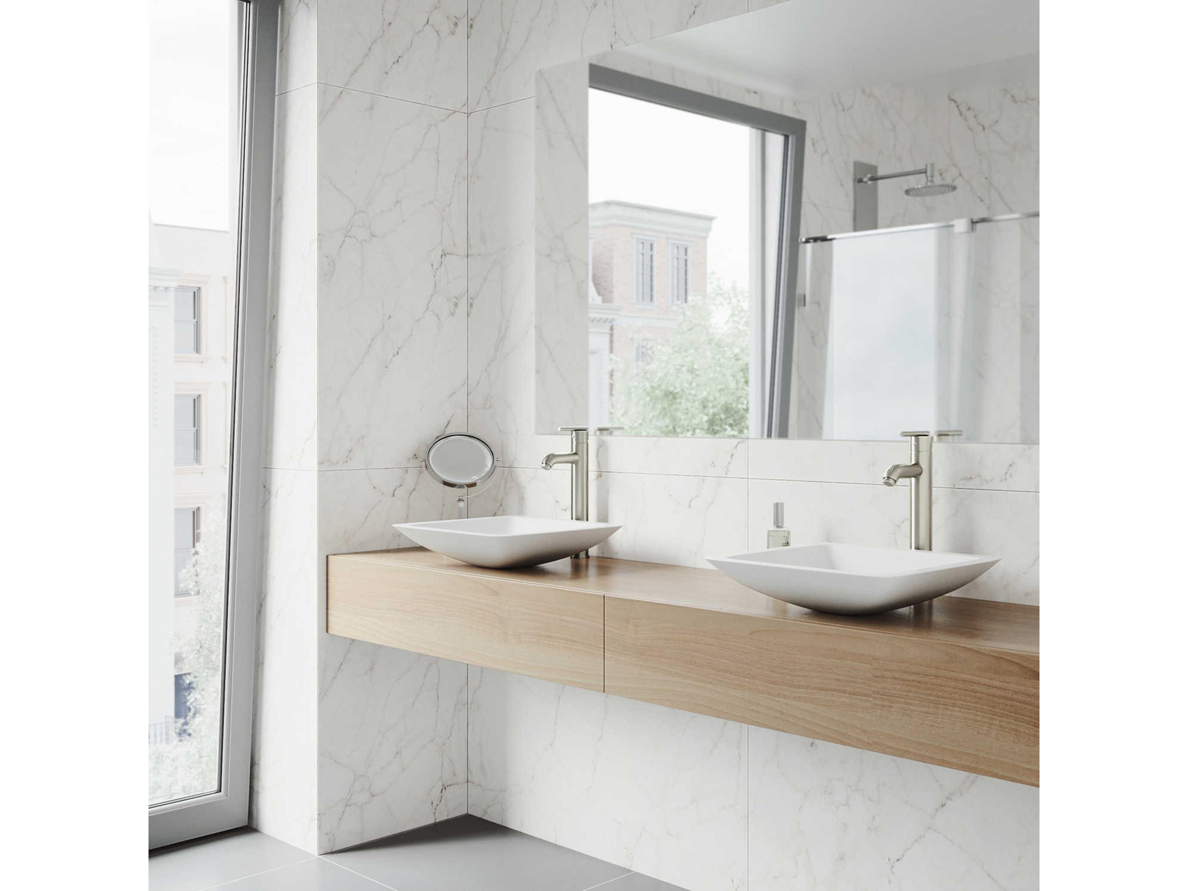 Vigo Seville Brushed Nickel 1-Handle Vessel Bathroom Faucet