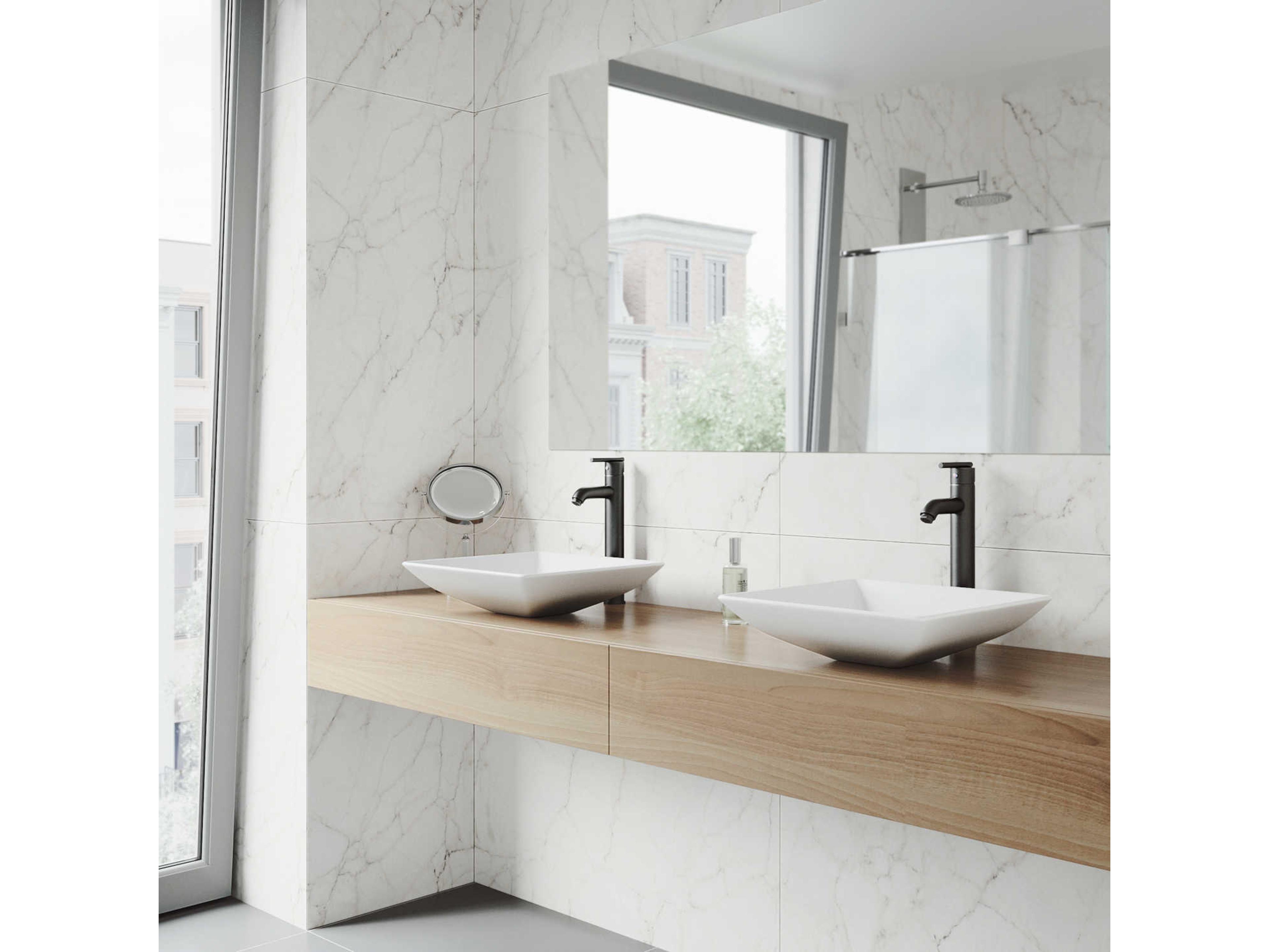 Vigo Seville Matte Black 1-Handle Vessel Bathroom Faucet