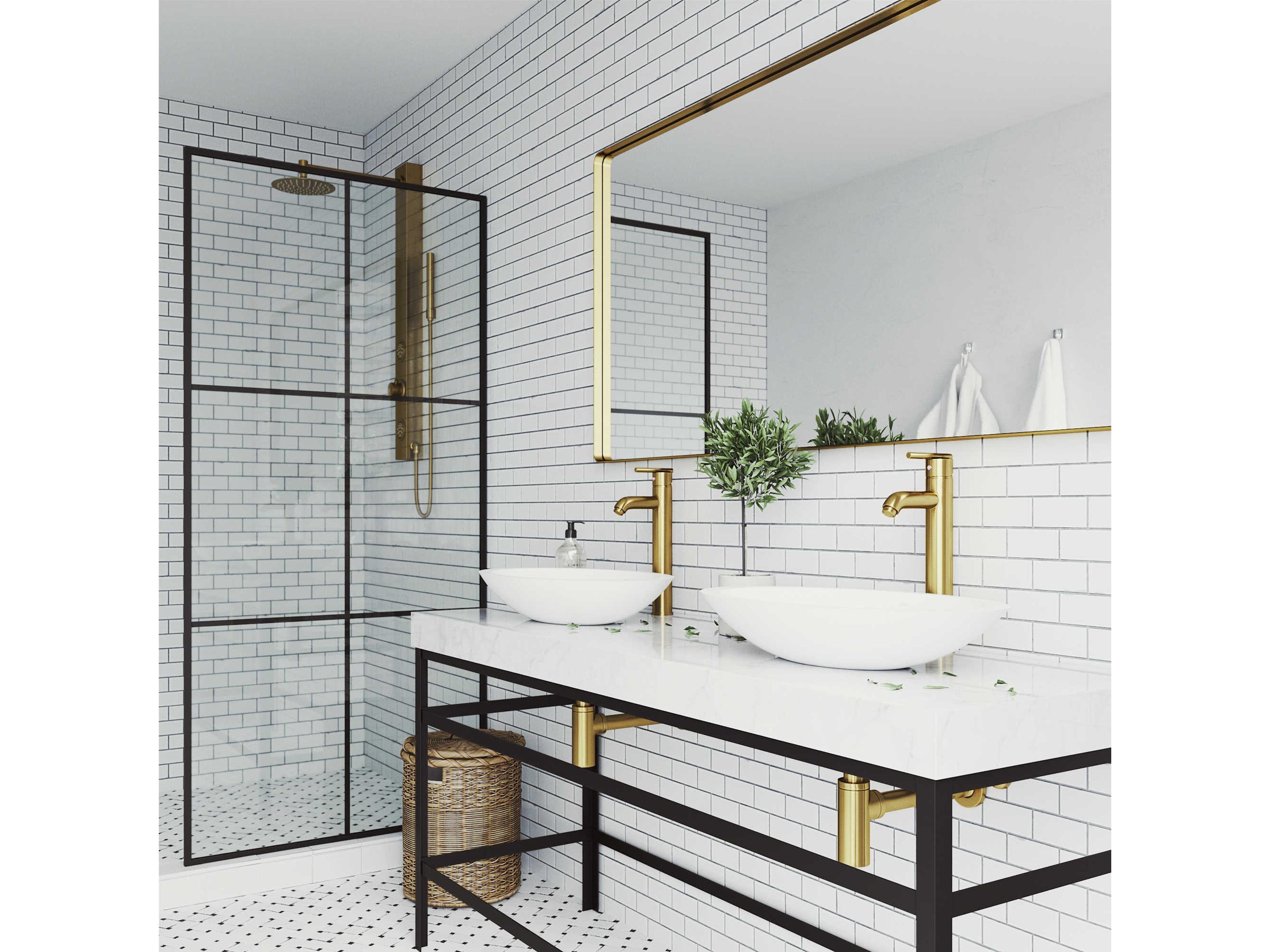 Vigo Seville Matte Brushed Gold Vessel Bathroom Faucet