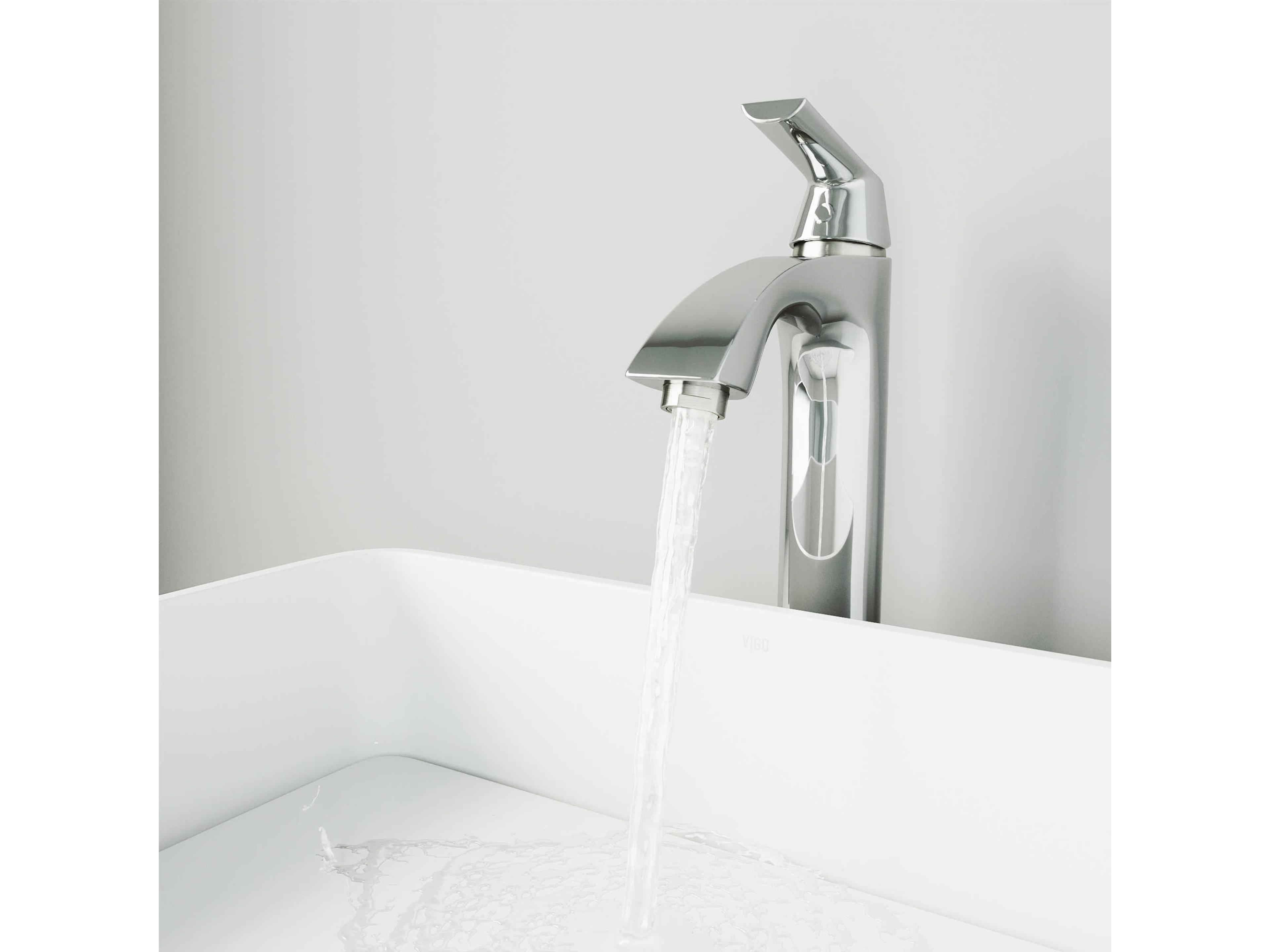 Vigo Linus Chrome 1-Handle Vessel Bathroom Faucet