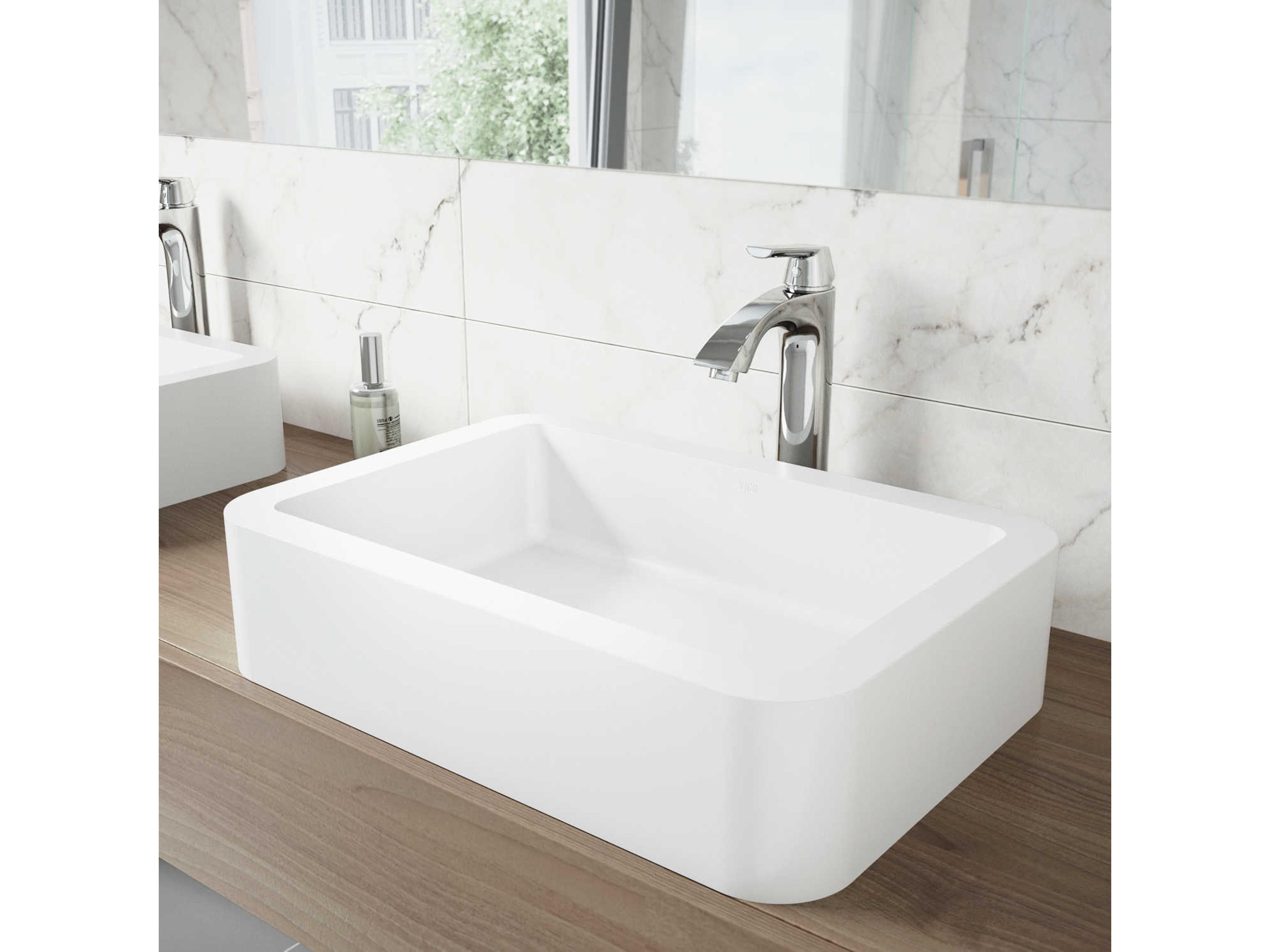 Vigo Linus Chrome 1-Handle Vessel Bathroom Faucet