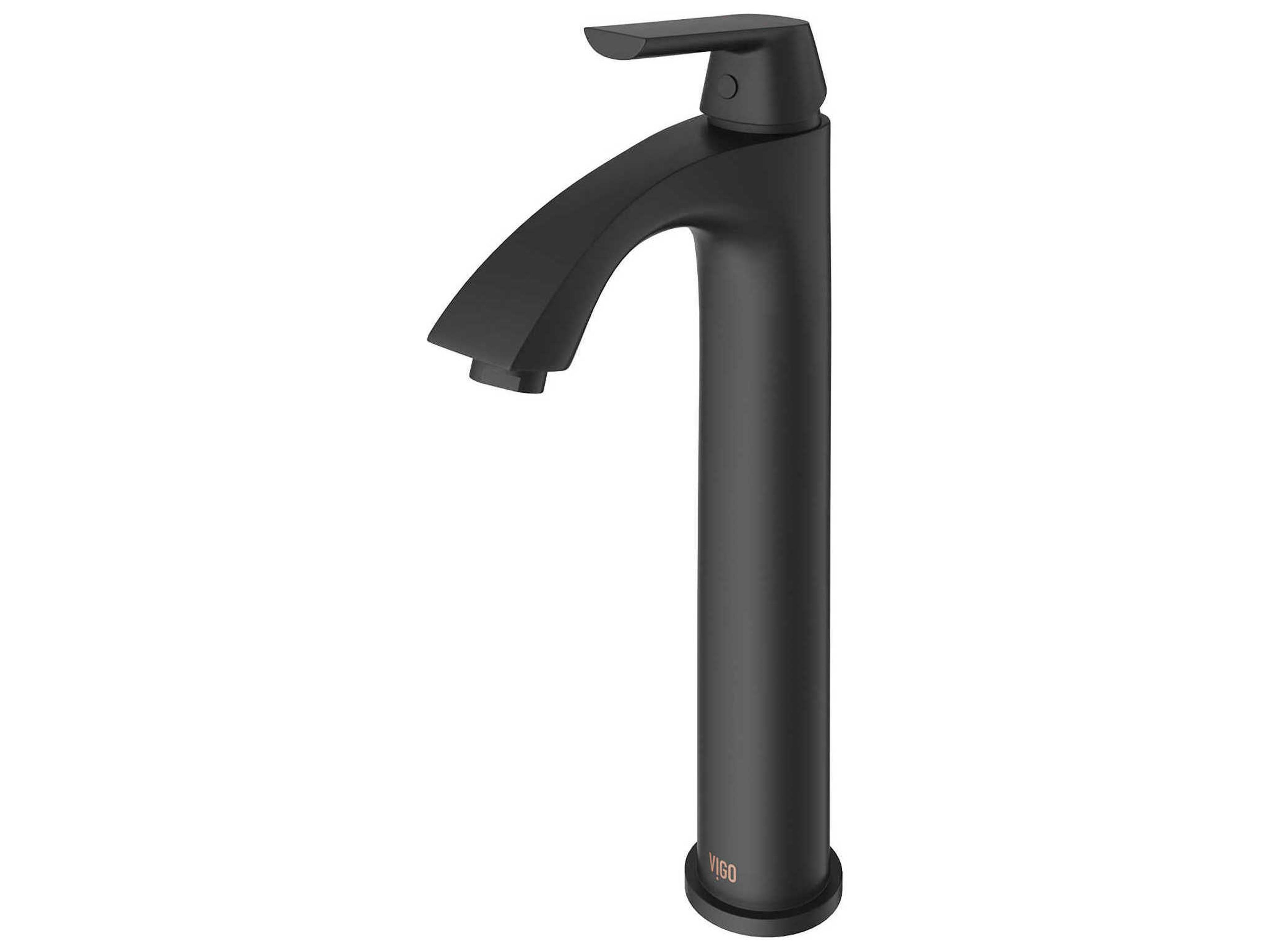 Linus Matte Black 1-Handle Vessel Bathroom Faucet