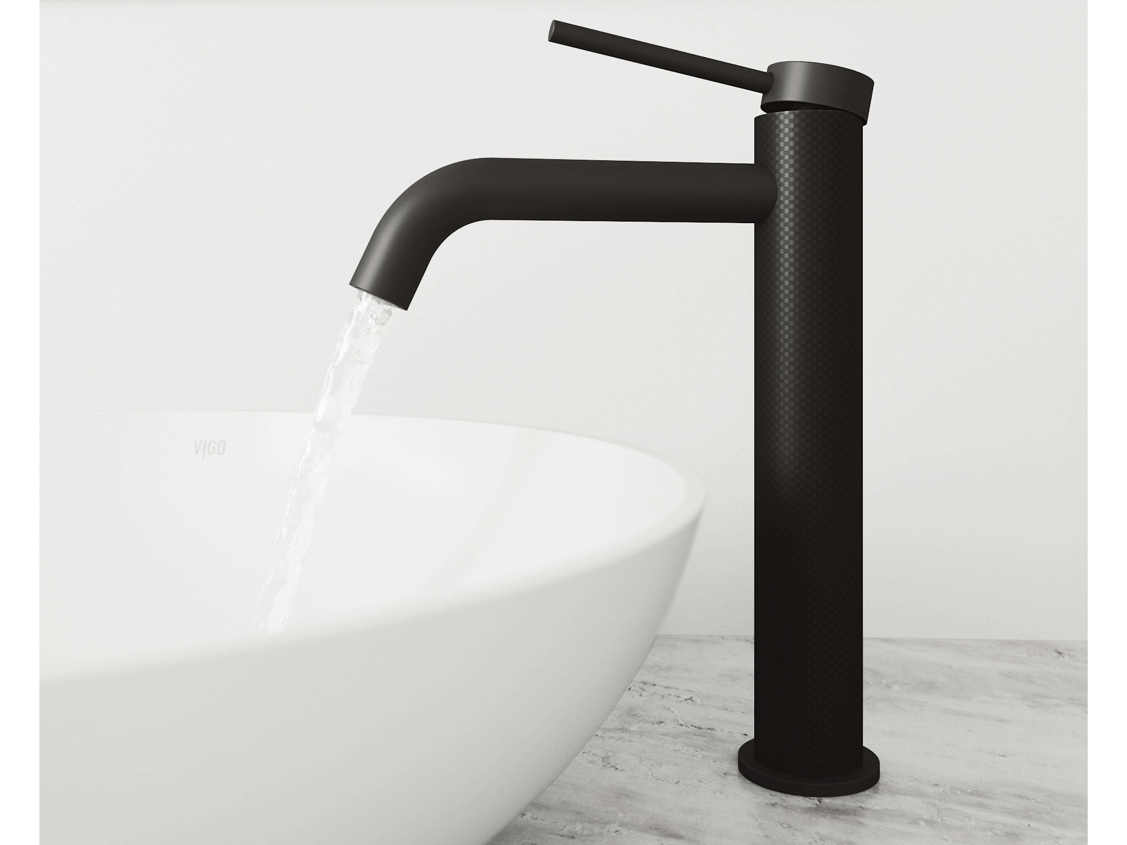 Vigo Lexington Matte Black 1-Handle Vessel Bathroom Faucet