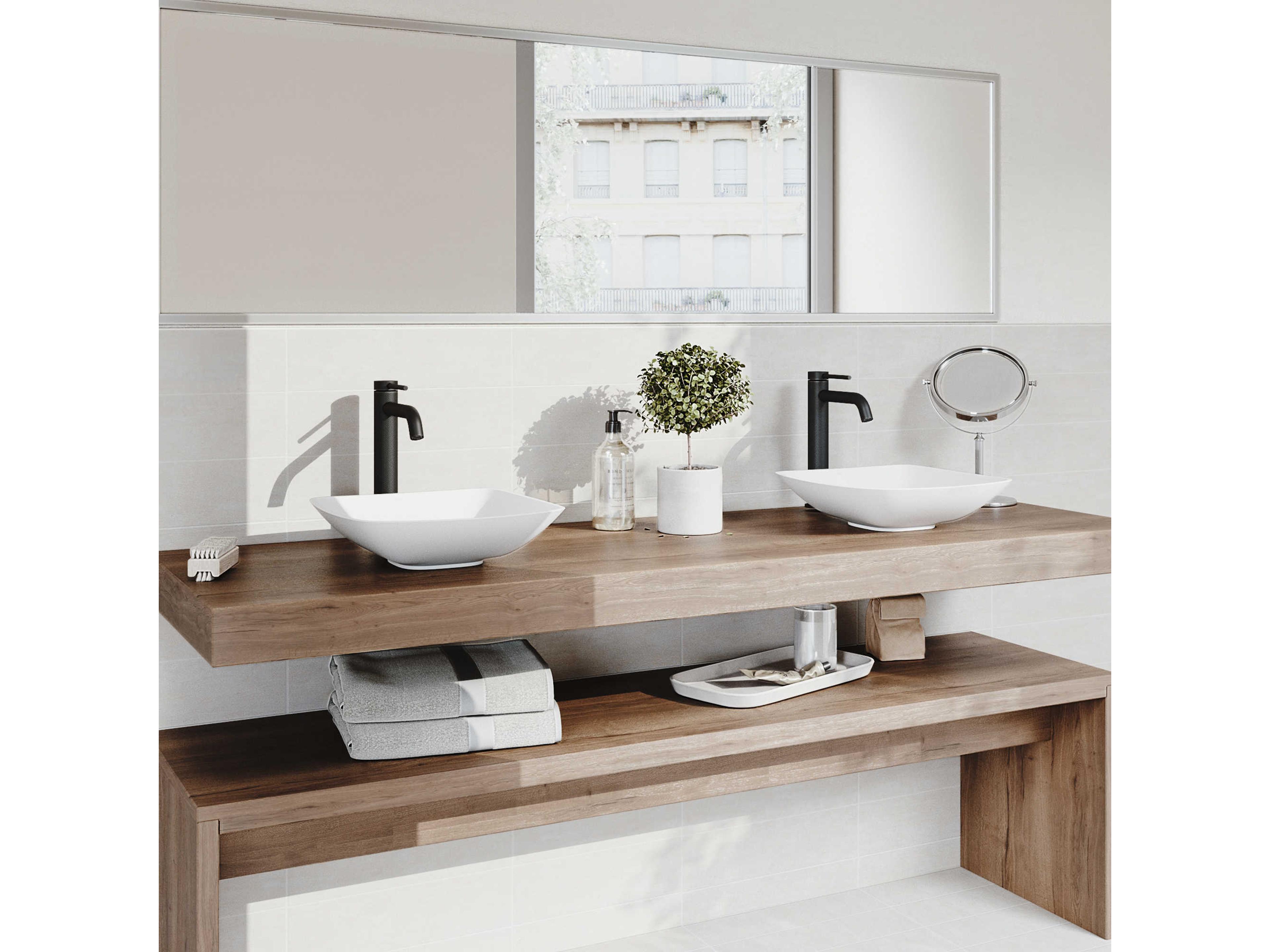 Vigo Lexington Matte Black 1-Handle Vessel Bathroom Faucet