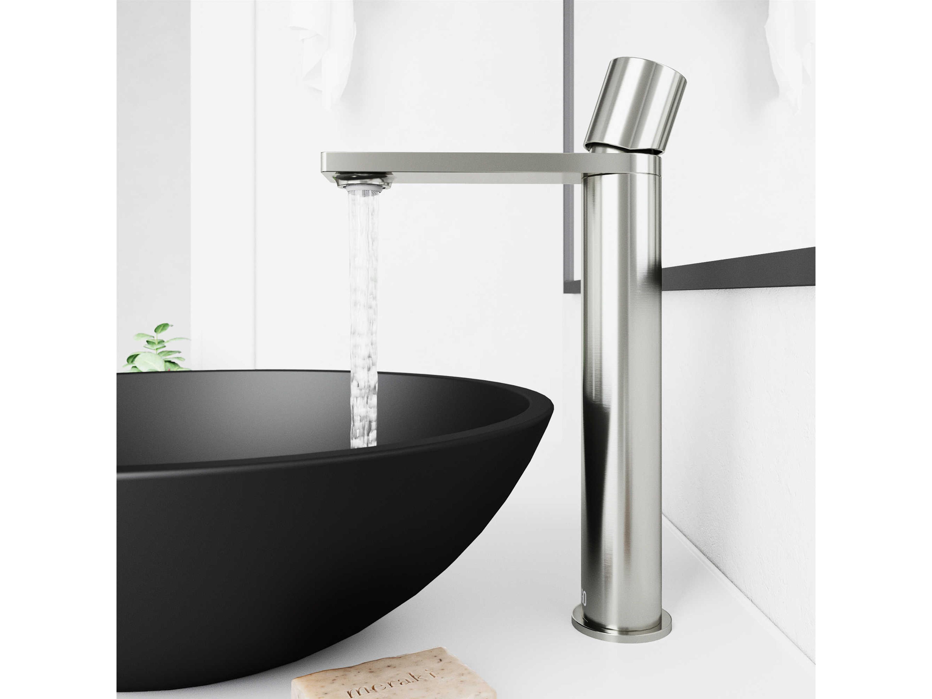 Vigo Gotham Brushed Nickel 1-Handle Vessel Bathroom Faucet