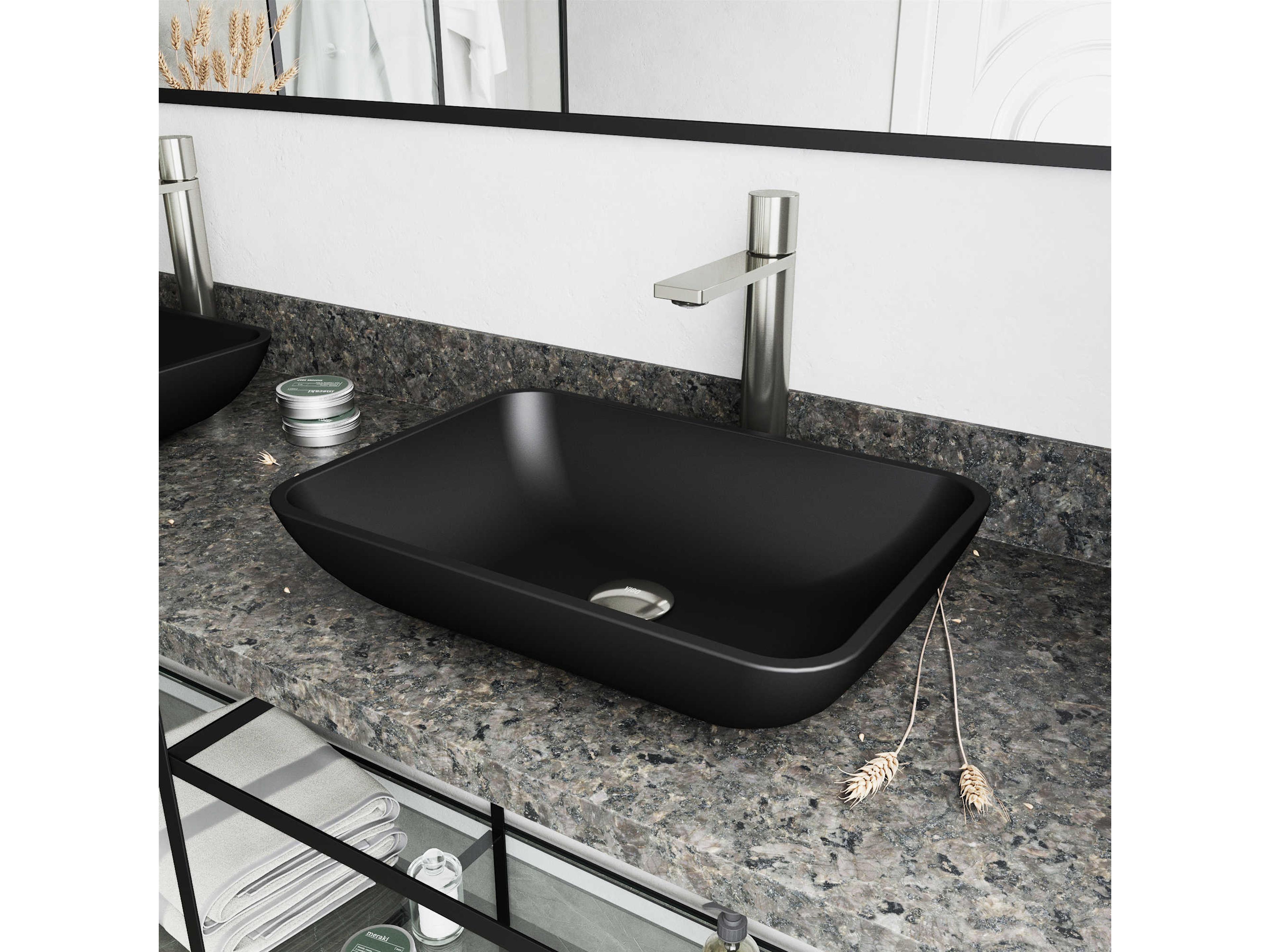 Vigo Gotham Brushed Nickel 1-Handle Vessel Bathroom Faucet