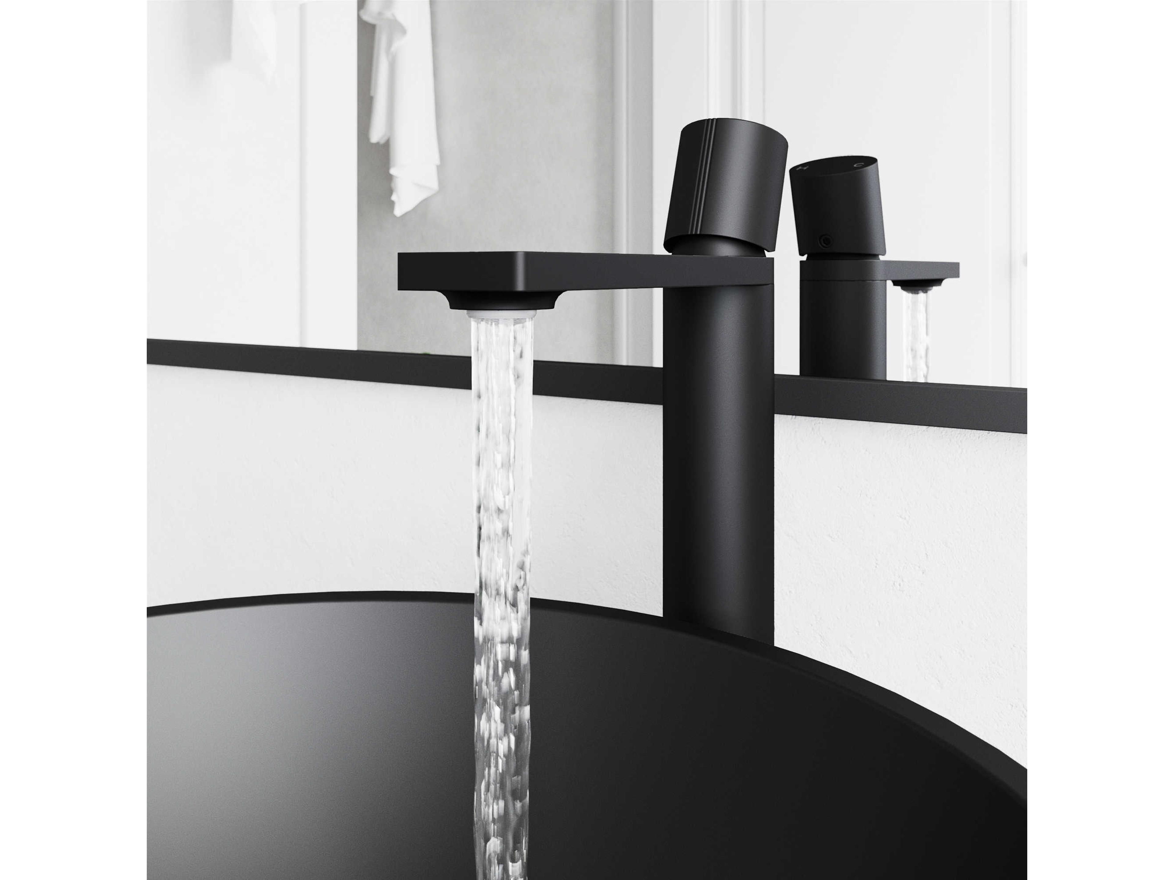 Vigo Gotham Matte Black 1-Handle Vessel Bathroom Faucet