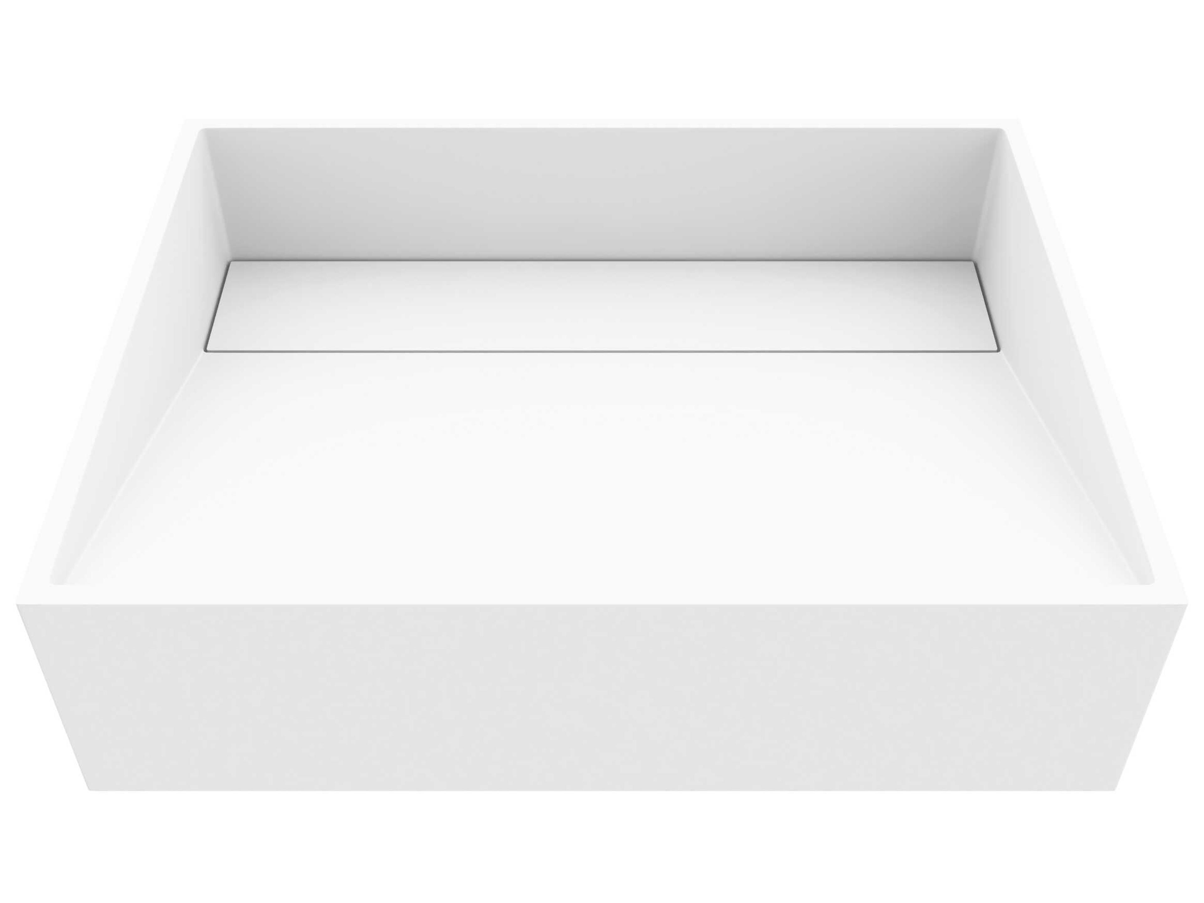 Starr Matte Stone Rectangular Vessel Bathroom Sink