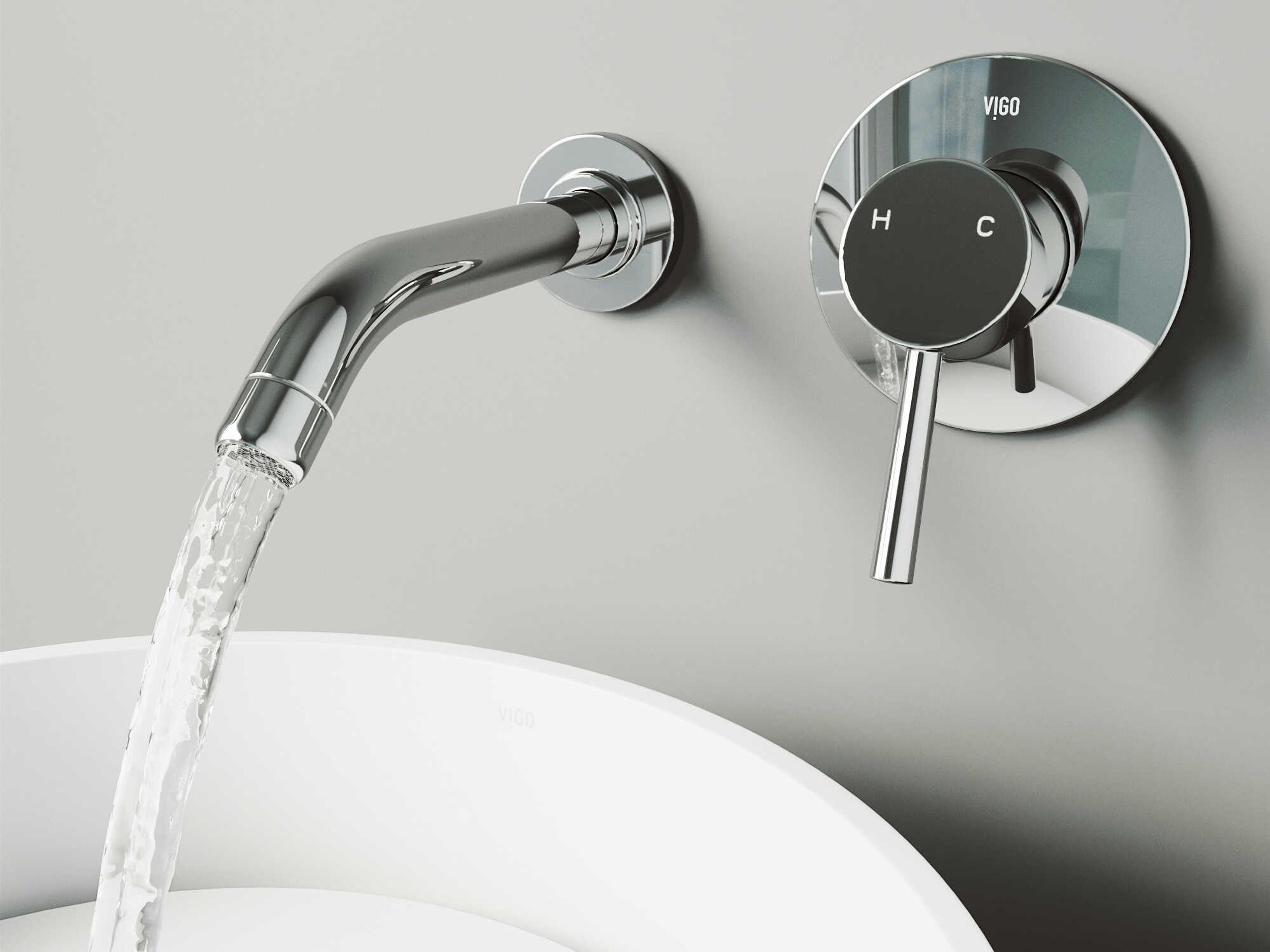 Vigo Olus Chrome 1-Handle Wall-Mount Bathroom Faucet