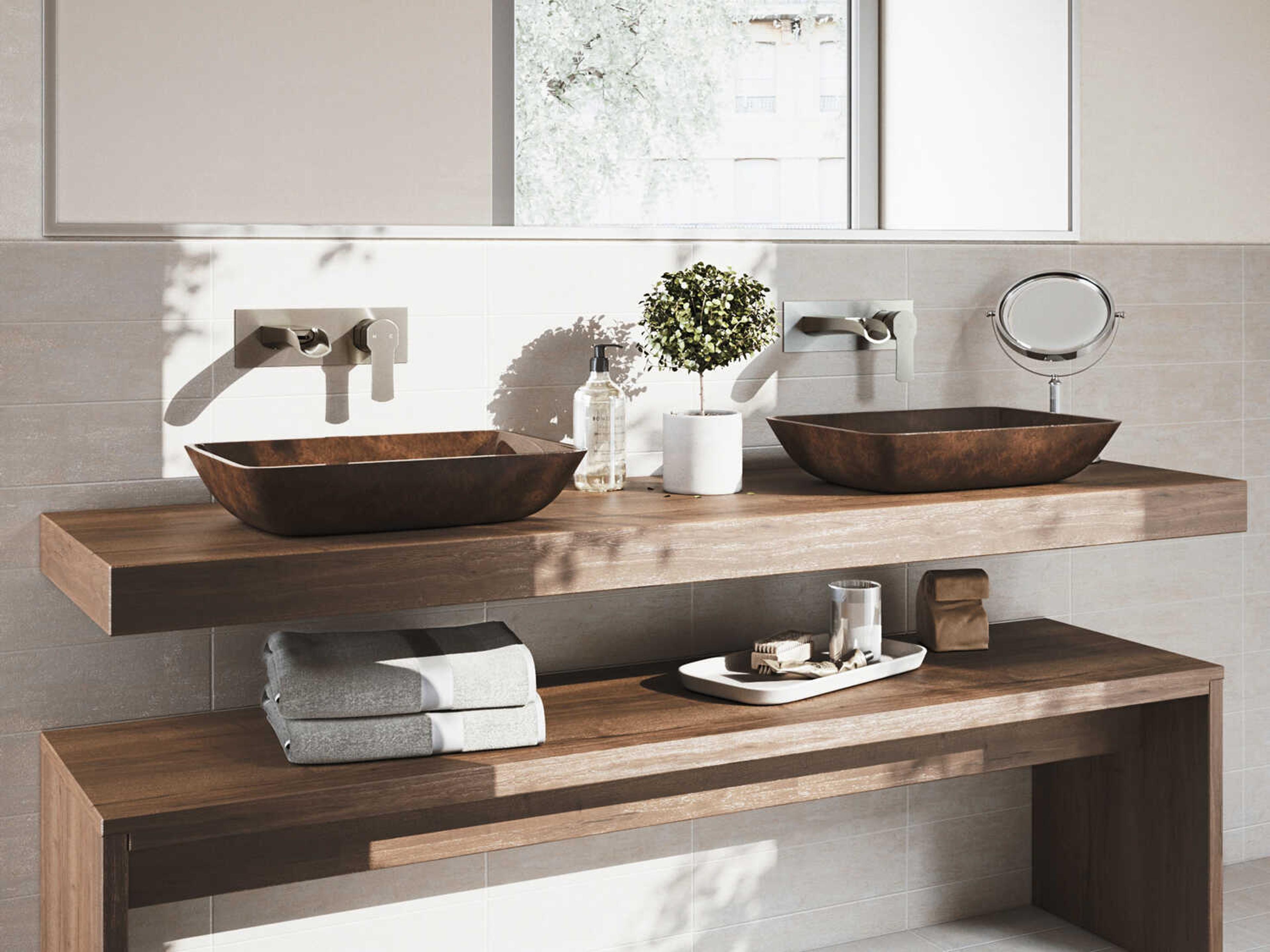 Vigo Cornelius Brushed Nickel 1-Handle Wall-Mount Bathroom Faucet