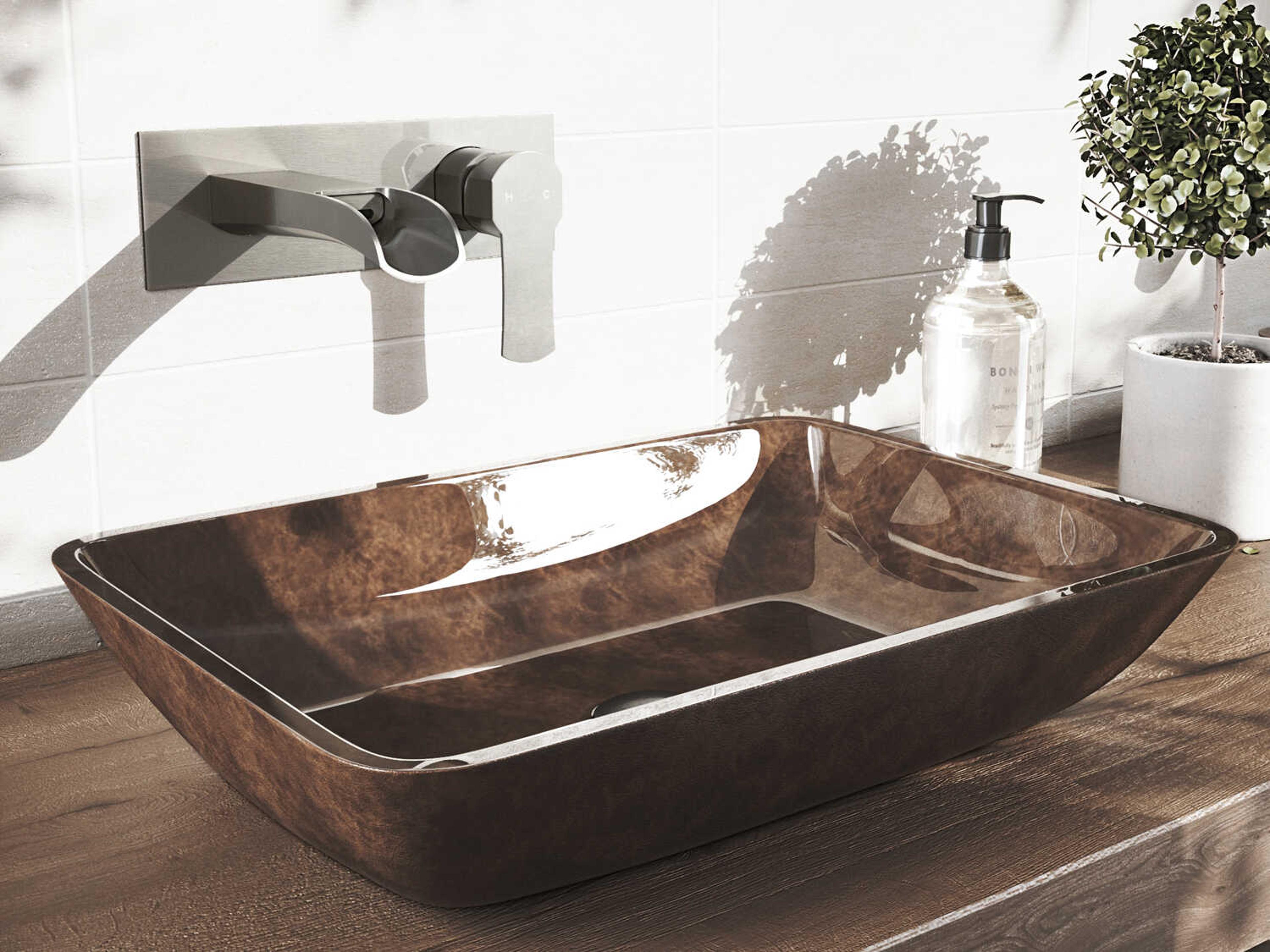 Vigo Cornelius Brushed Nickel 1-Handle Wall-Mount Bathroom Faucet