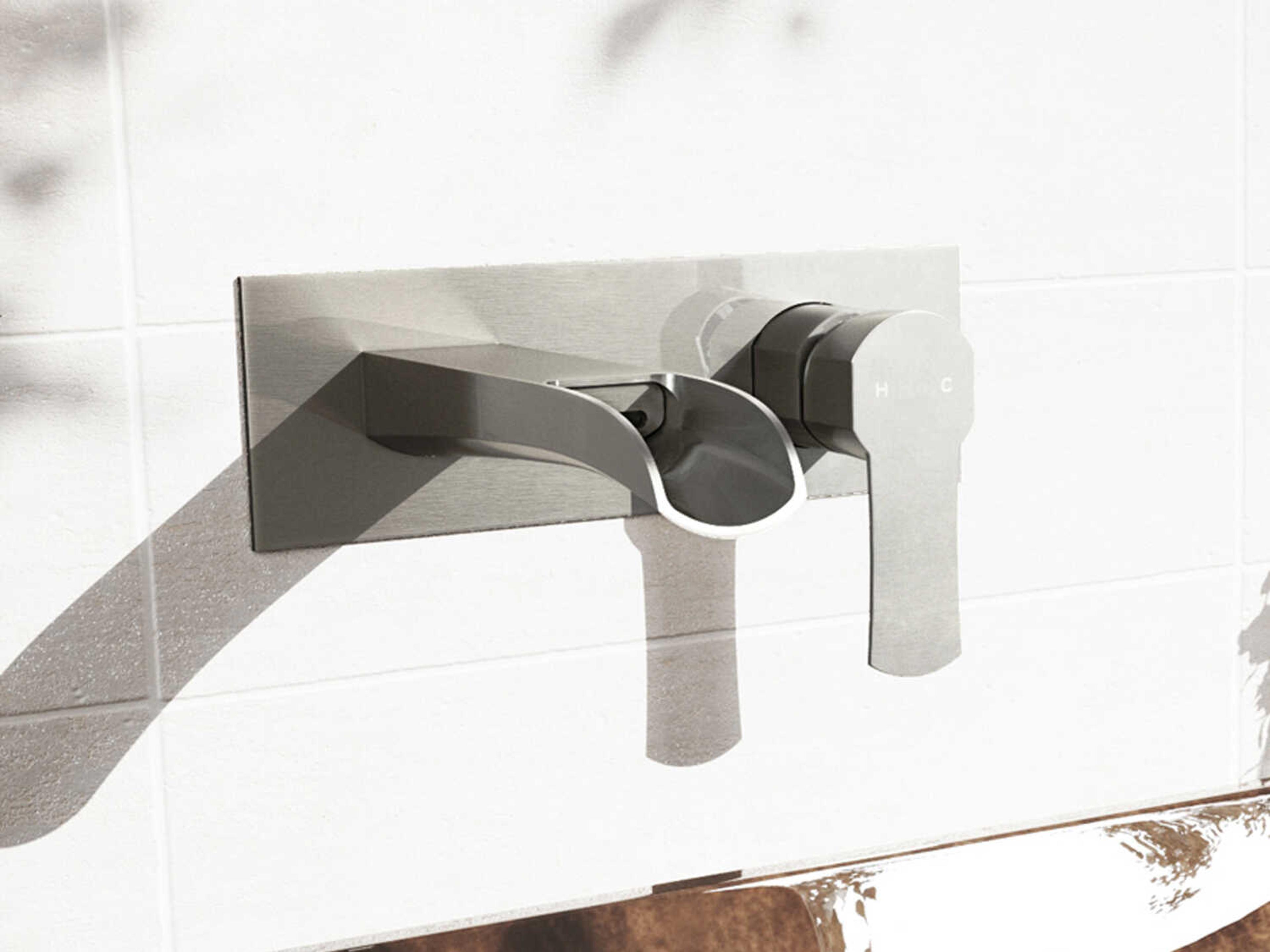 Vigo Cornelius Brushed Nickel 1-Handle Wall-Mount Bathroom Faucet