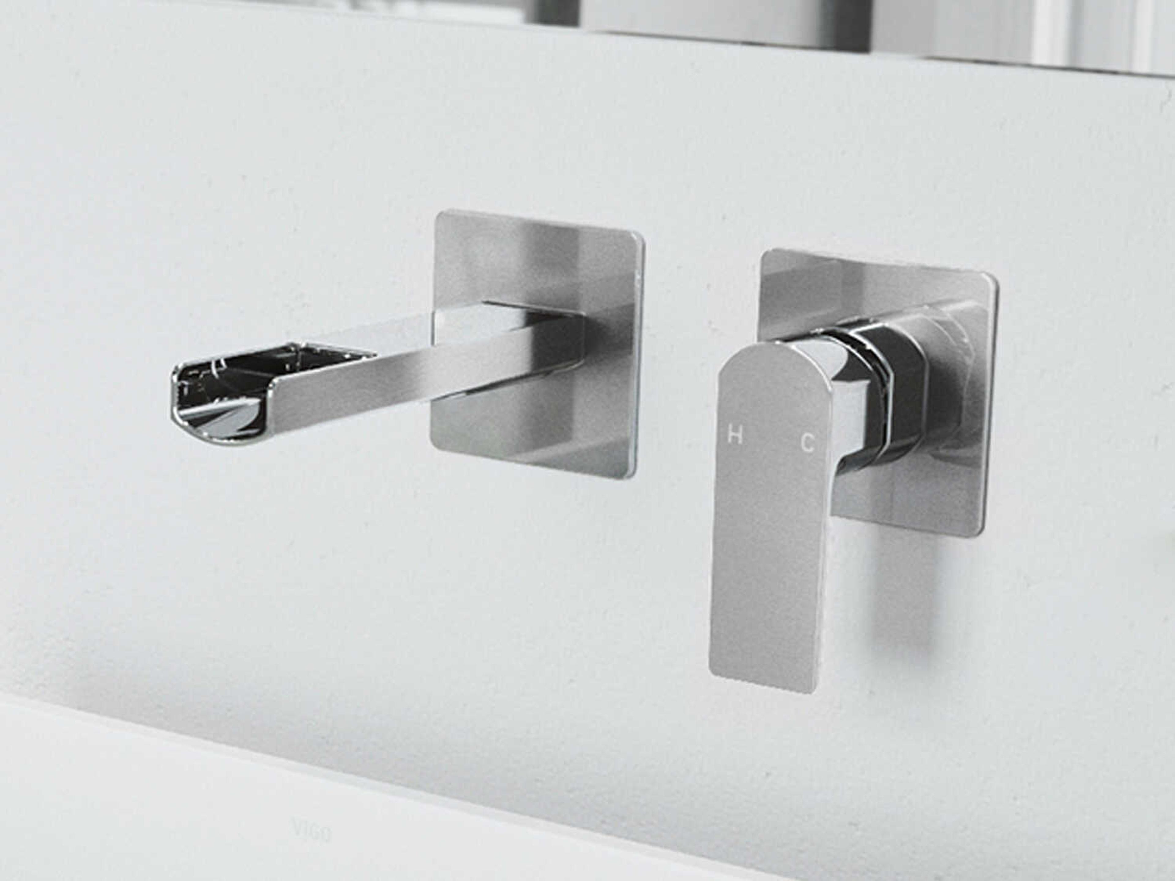 Vigo Atticus Chrome 1-Handle Wall-Mount Bathroom Sink Faucet