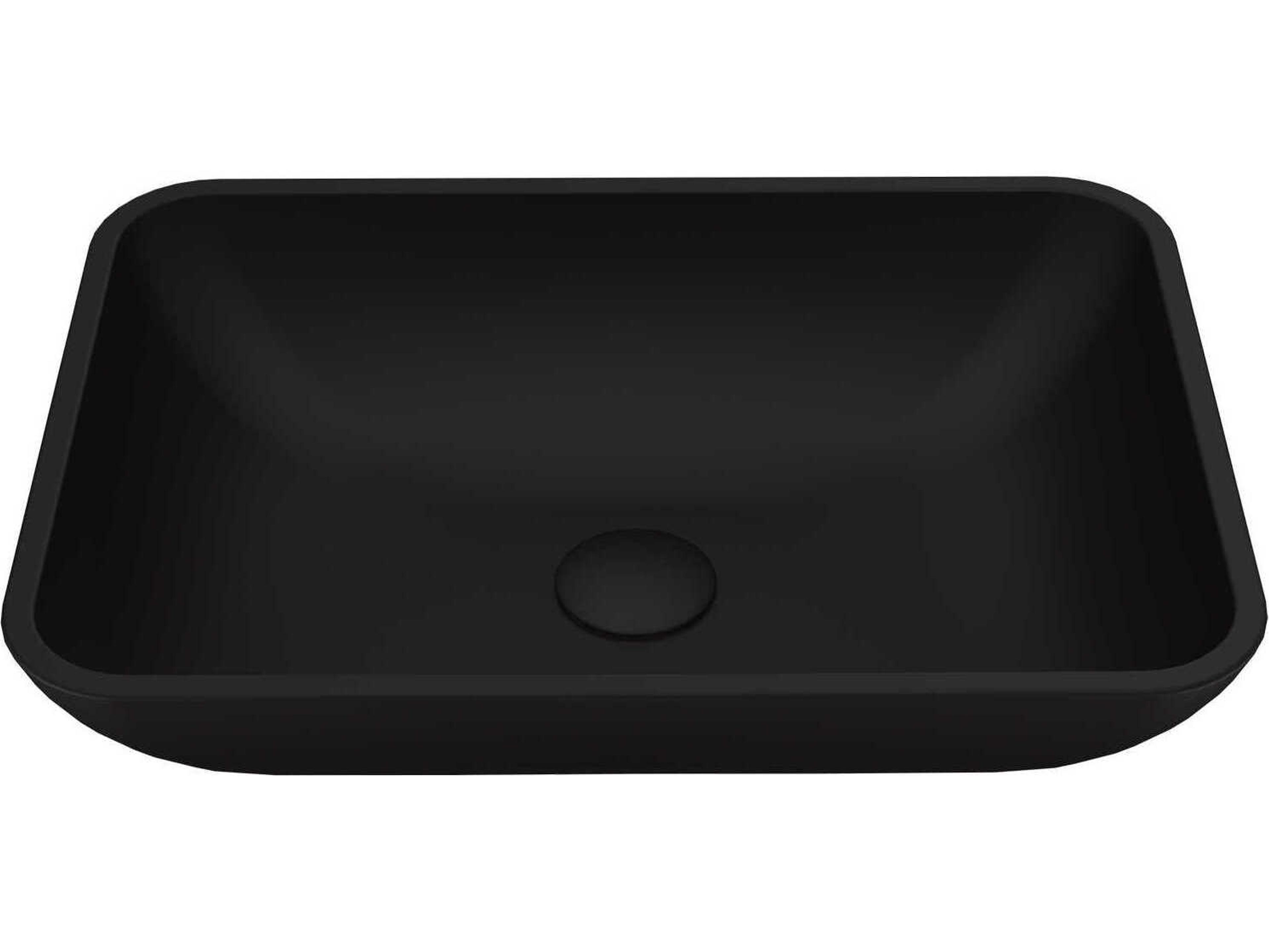 Sottile Matte Shell 18" Rectangular Vessel Bathroom Sink