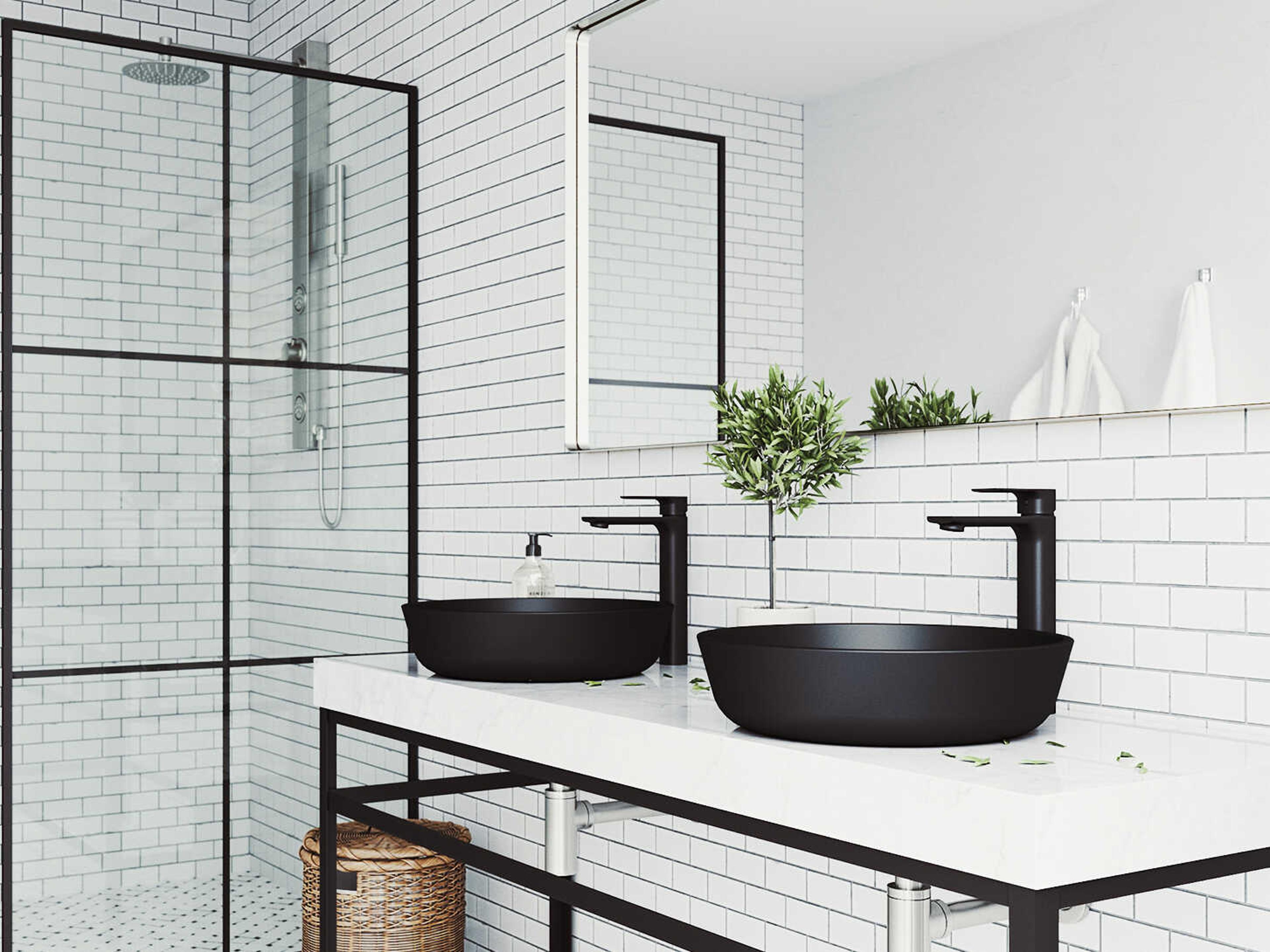 Vigo Modus Matte Shell 17" Round Vessel Bathroom Sink