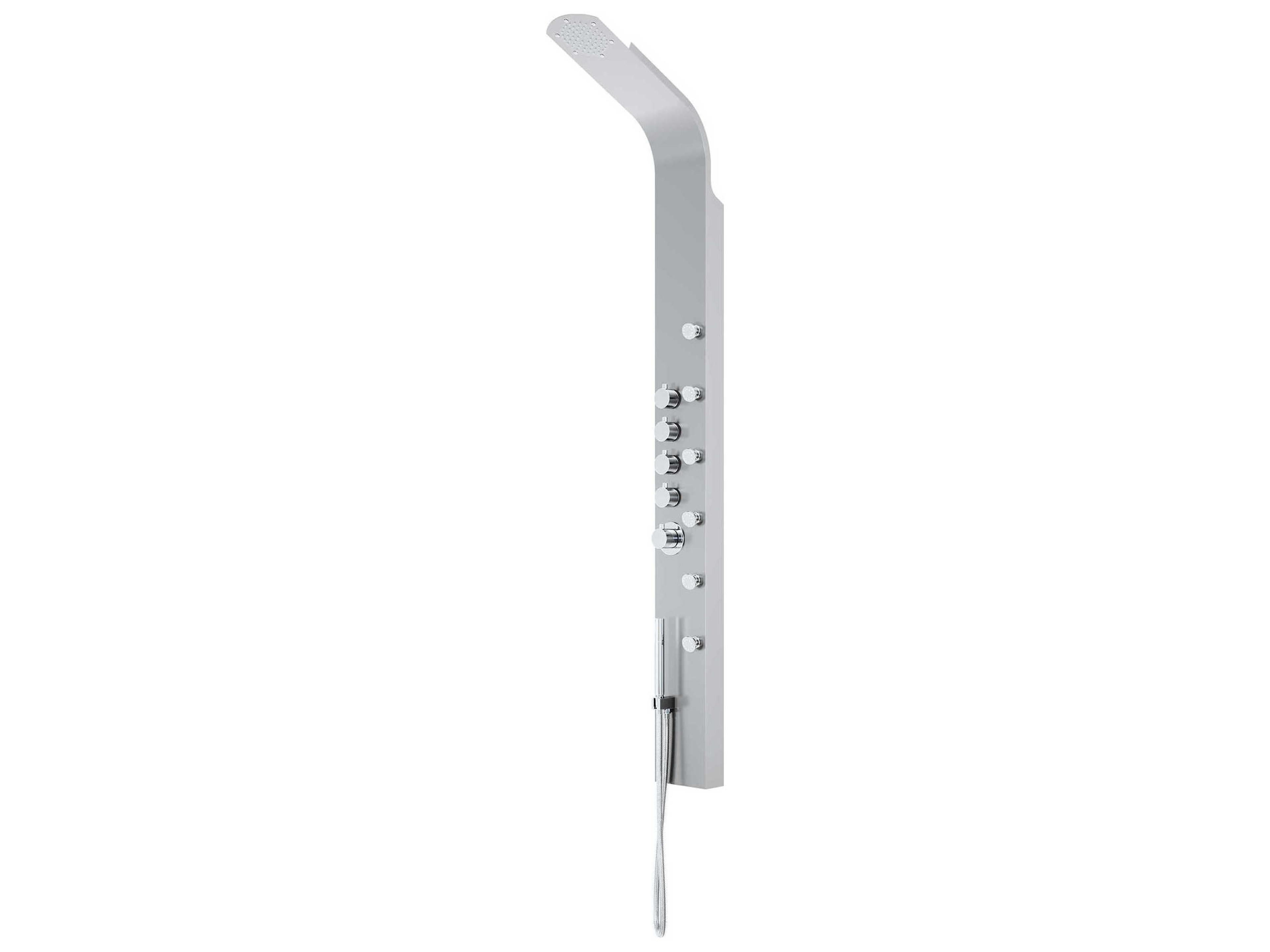 Vigo Brielle Stainless Steel 6-Jet Shower Panel System with Fixed Rainhead and Hand Shower Wand