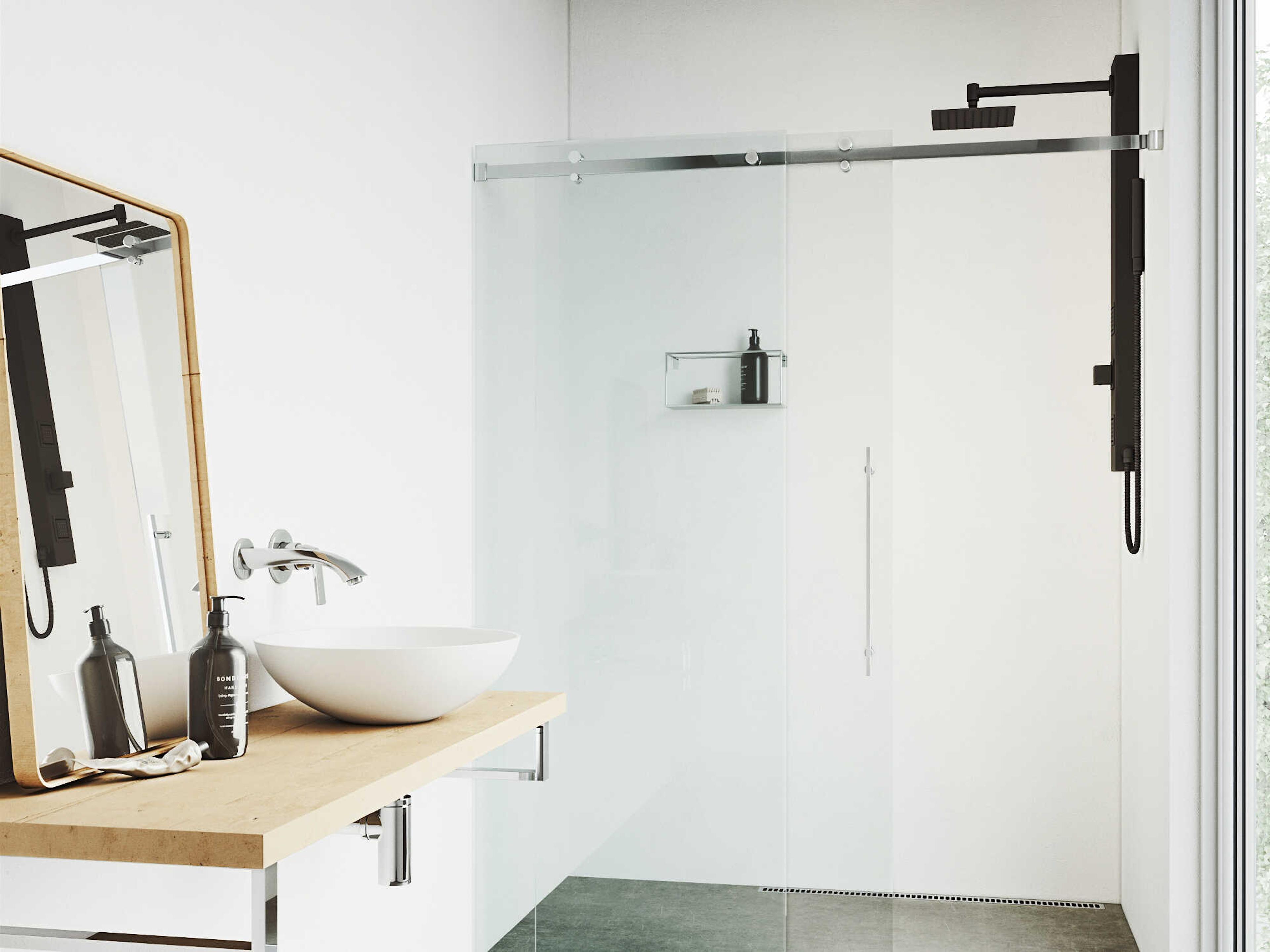 Vigo Orchid Matte Black Retro-Fit 2-Spray Massage Jet Shower Panel System