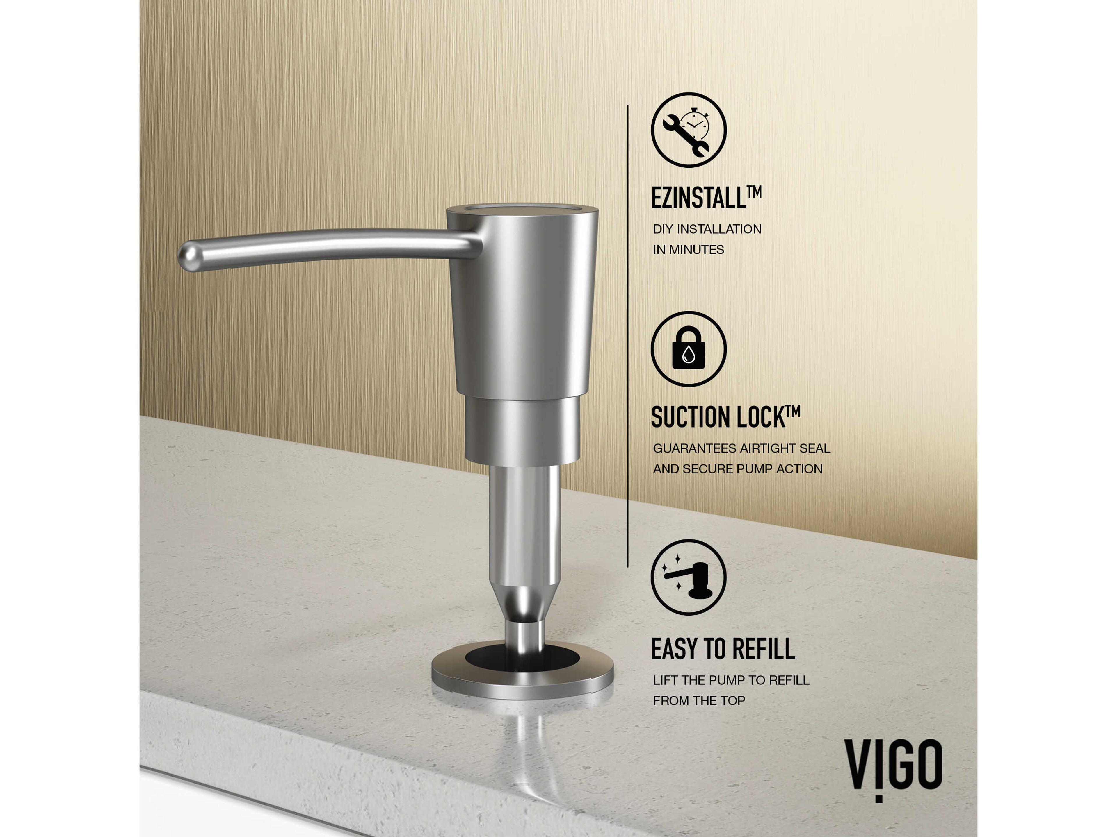 Vigo Stainless Steel Kitchen Soap Dispenser
