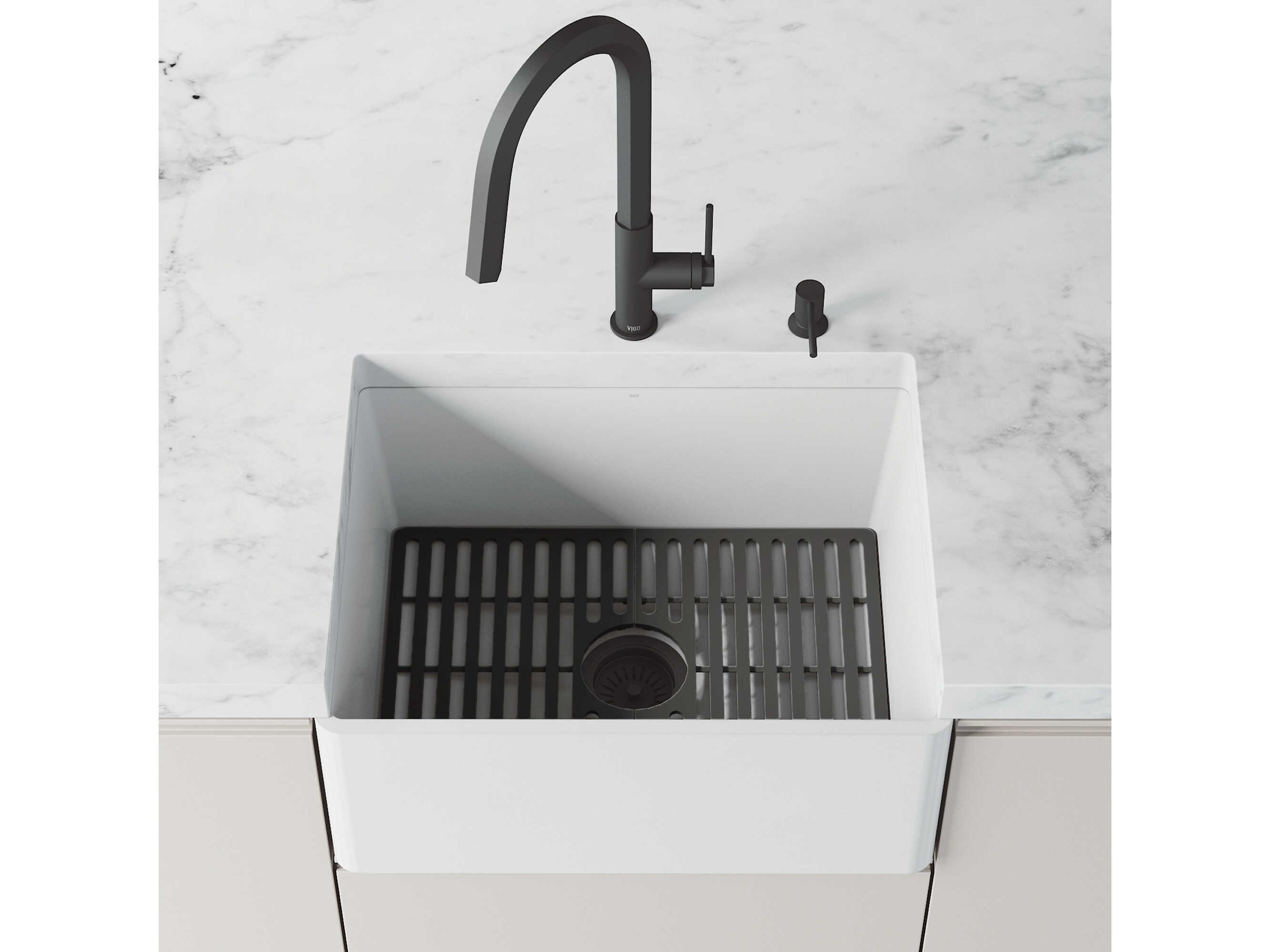 Vigo Matte Black Silicone Bottom Grid for 24" Single Bowl Kitchen Sink