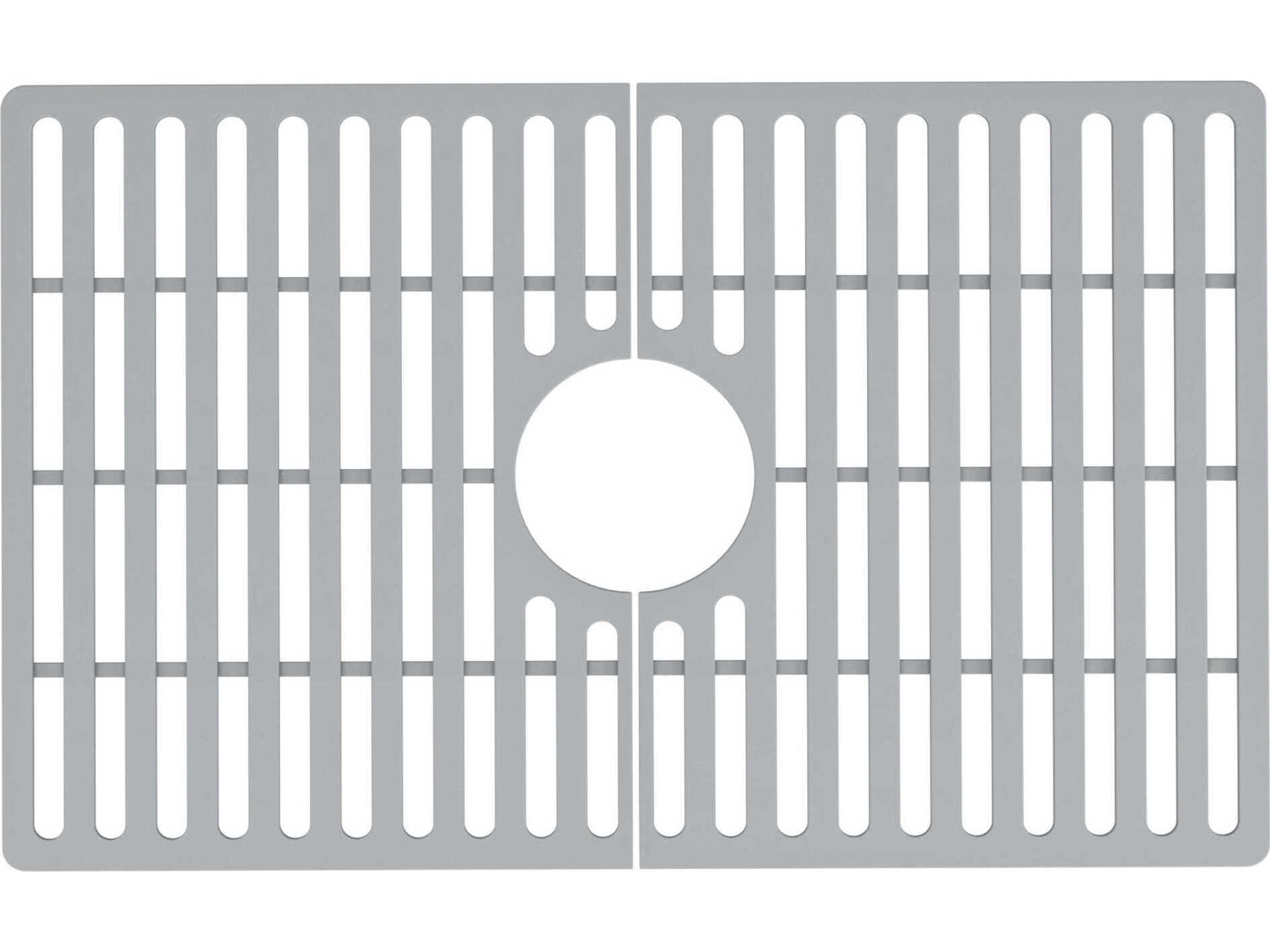 Gray Silicone Bottom Grid for Single Bowl Kitchen Sink
