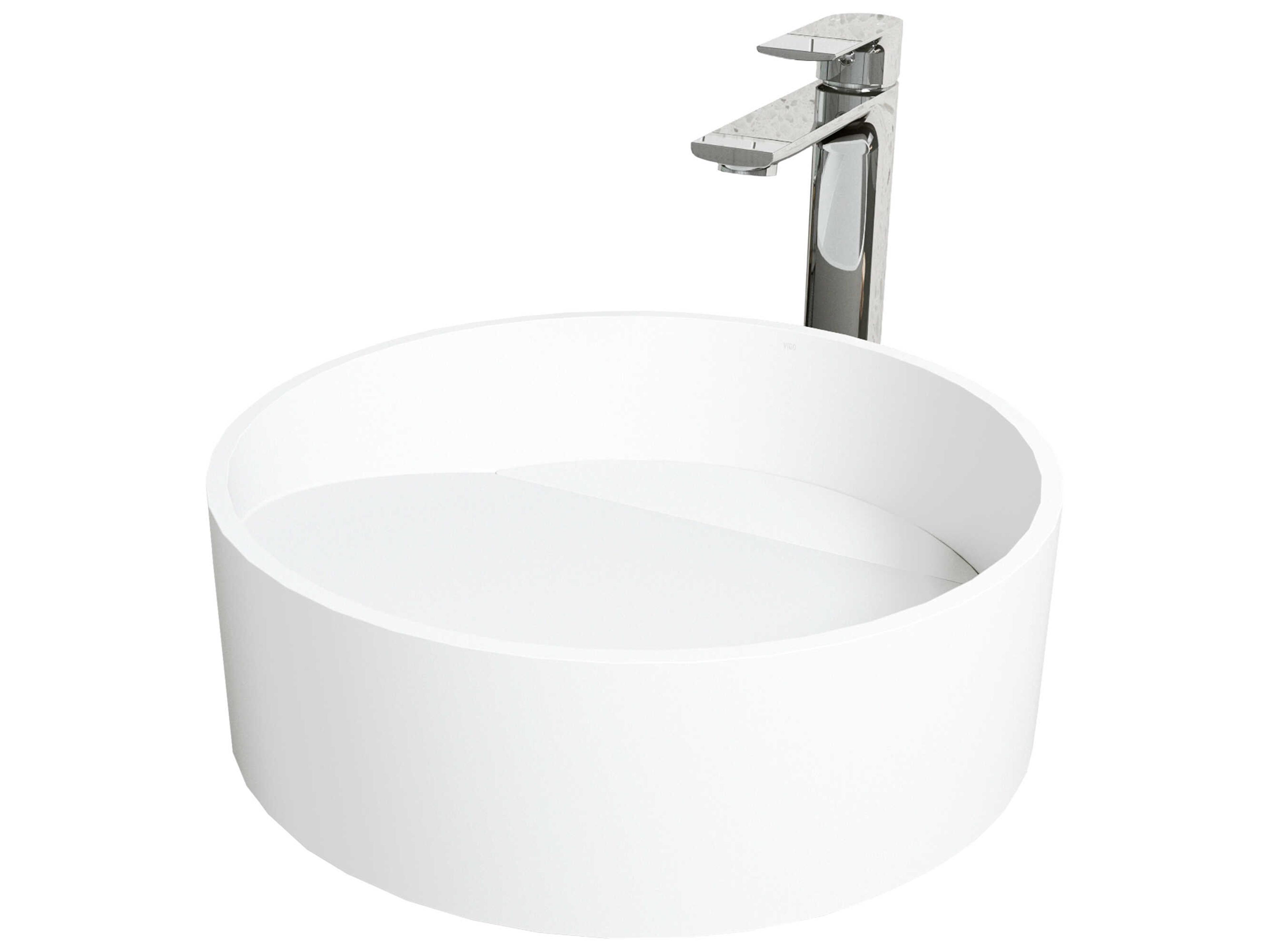 Starr Round Vessel Bathroom Sink with Norfolk Faucet and Drain
