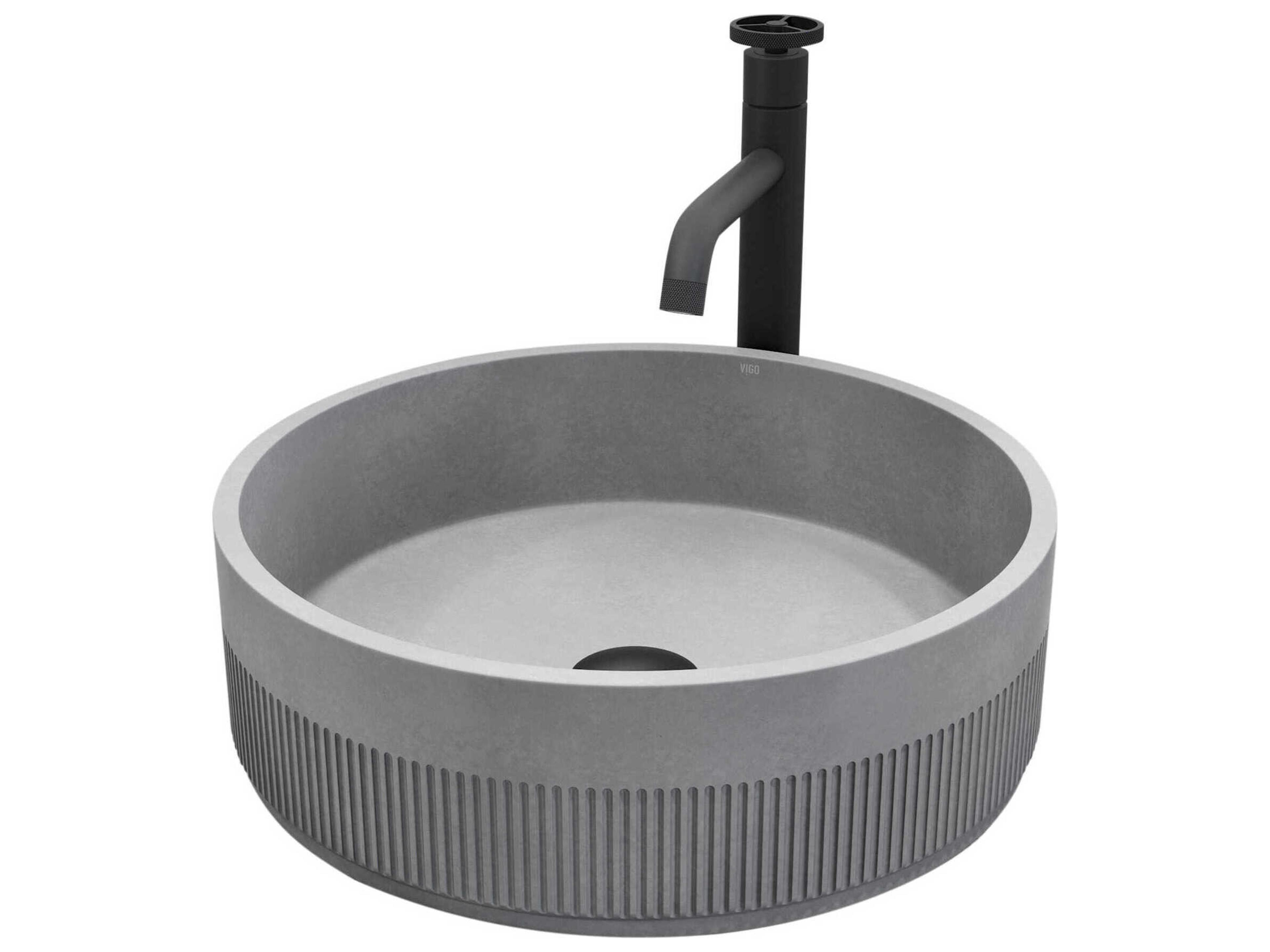 Cypress Rectangular Bathroom Vessel Sink with Cass Vessel Faucet and Pop-Up Drain