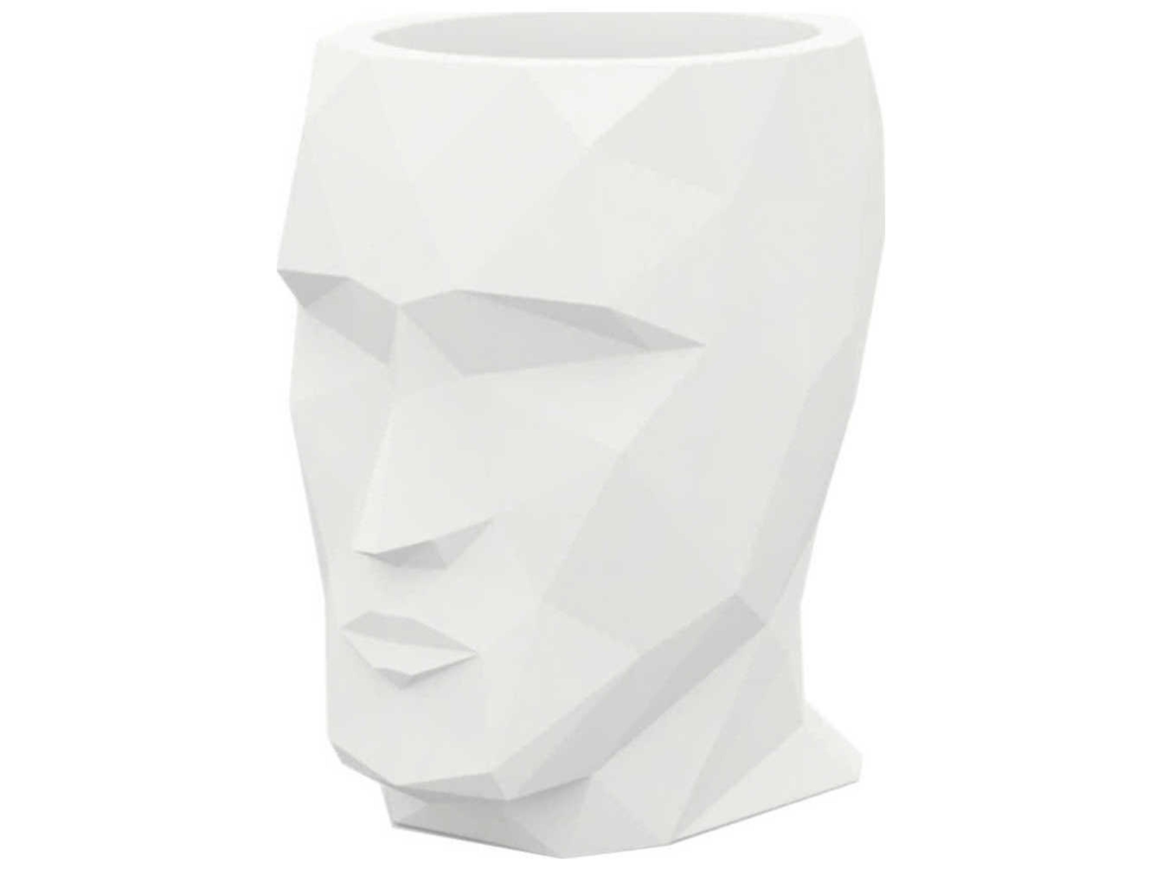Adan 28'' High White Matte Planter
