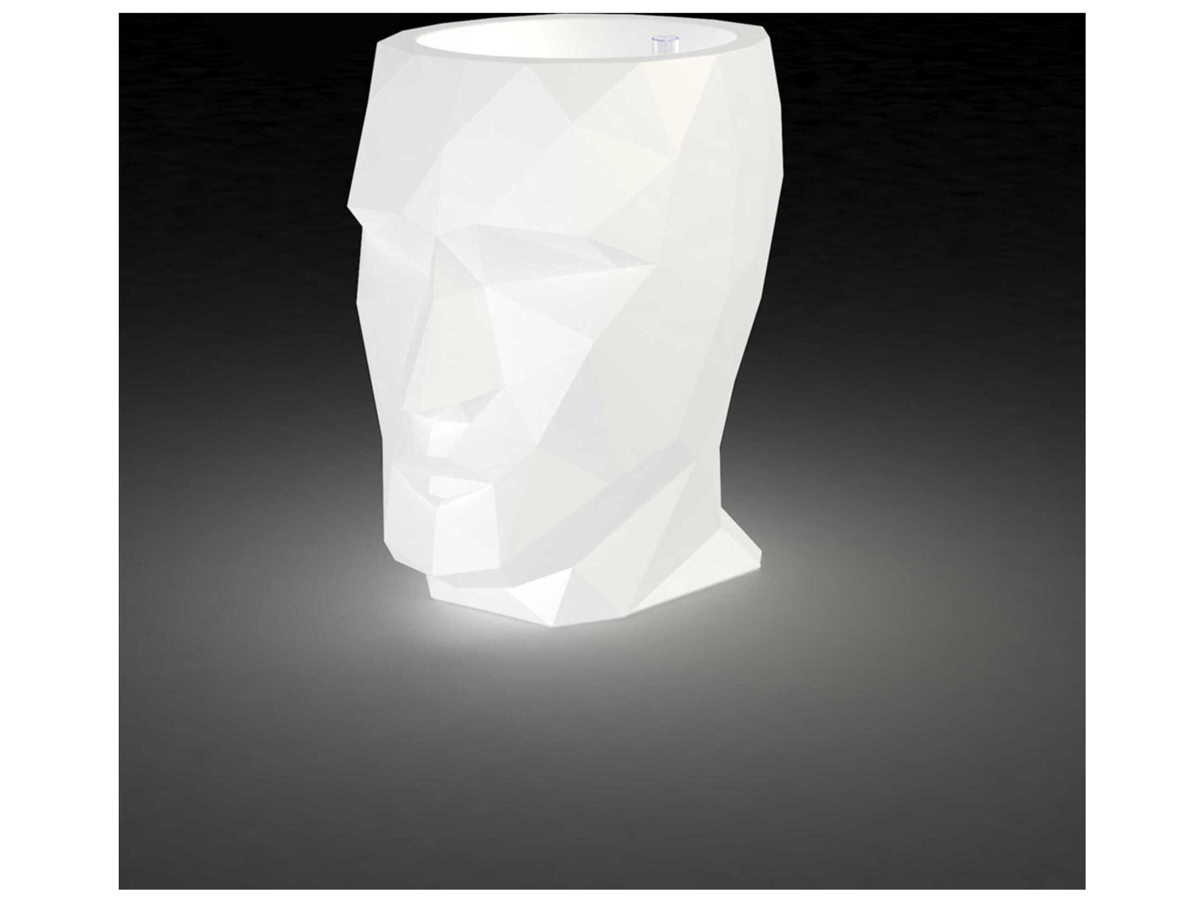 Vondom Outdoor Adan Planter White LED Ice