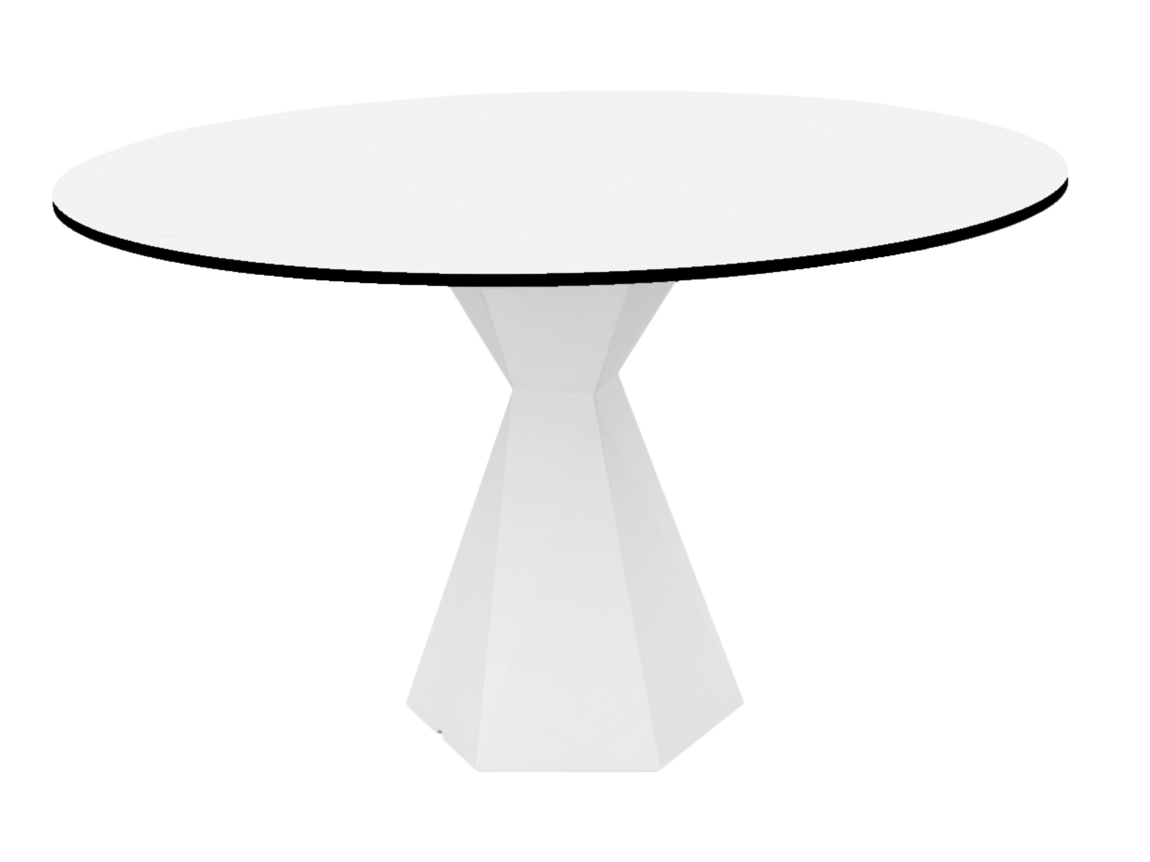 Vertex White Polypropylene Round Dining Table
