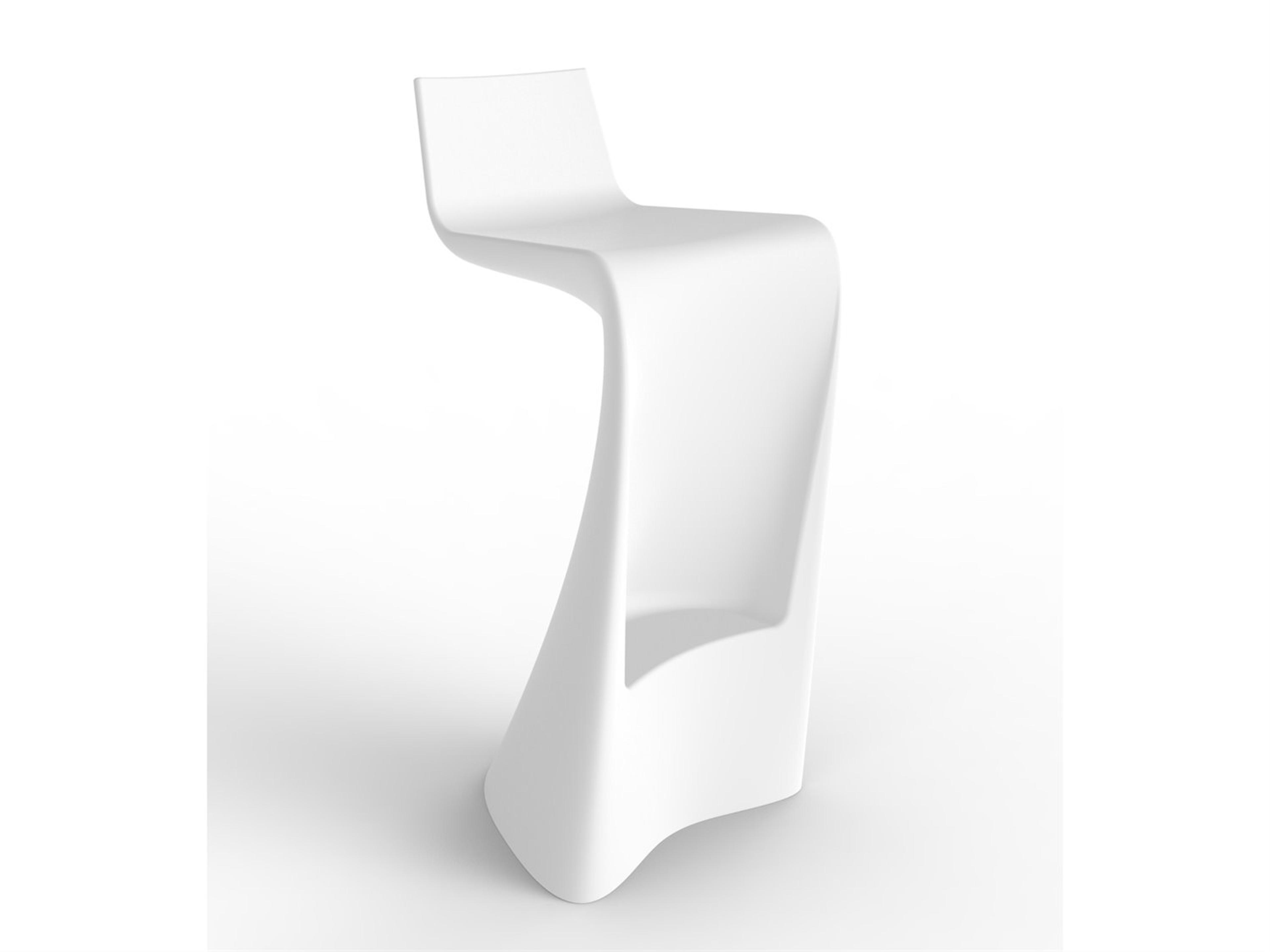 Wing White Matte Bar Stool