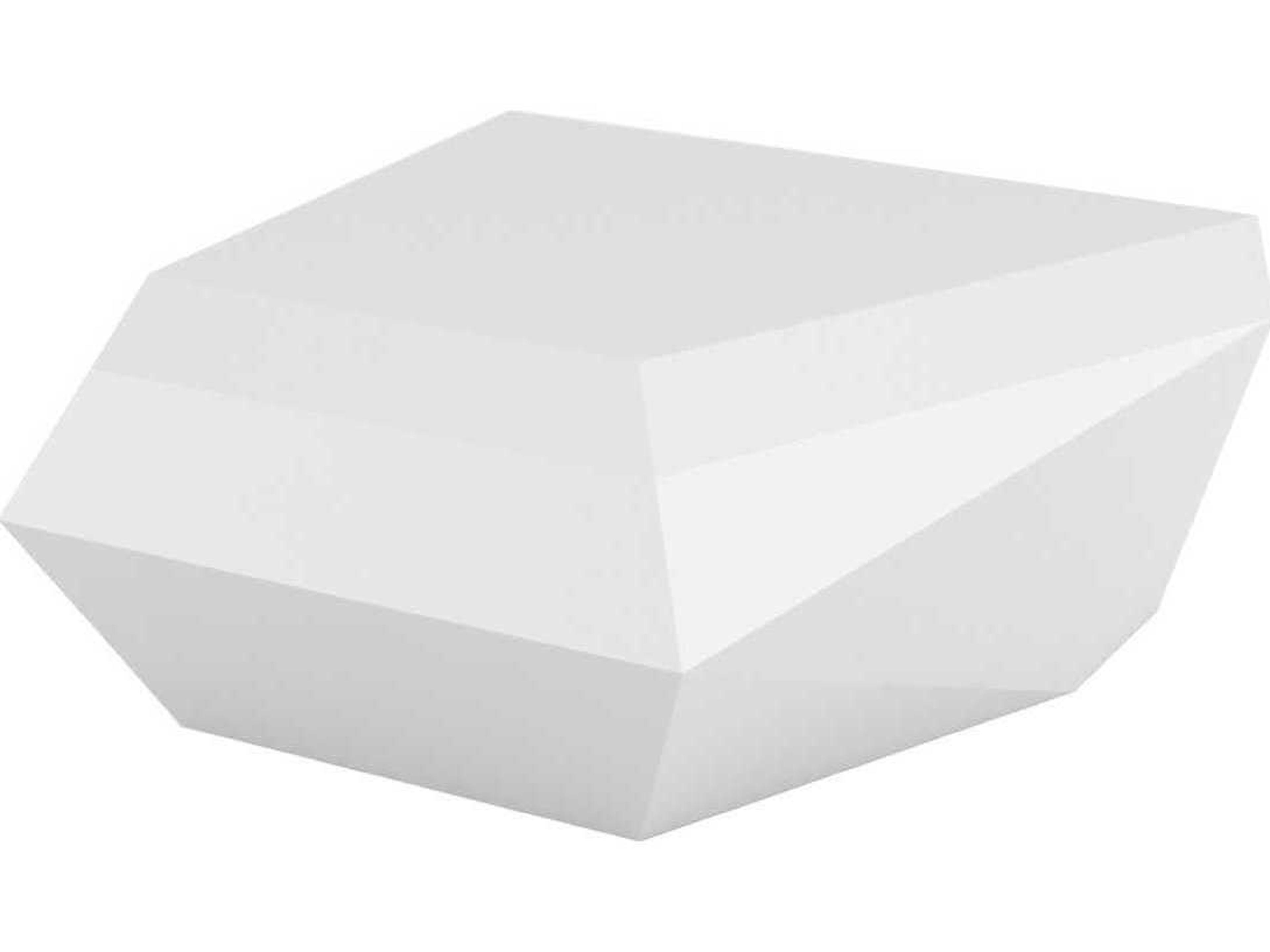 Faz White Matte Resin Ottoman