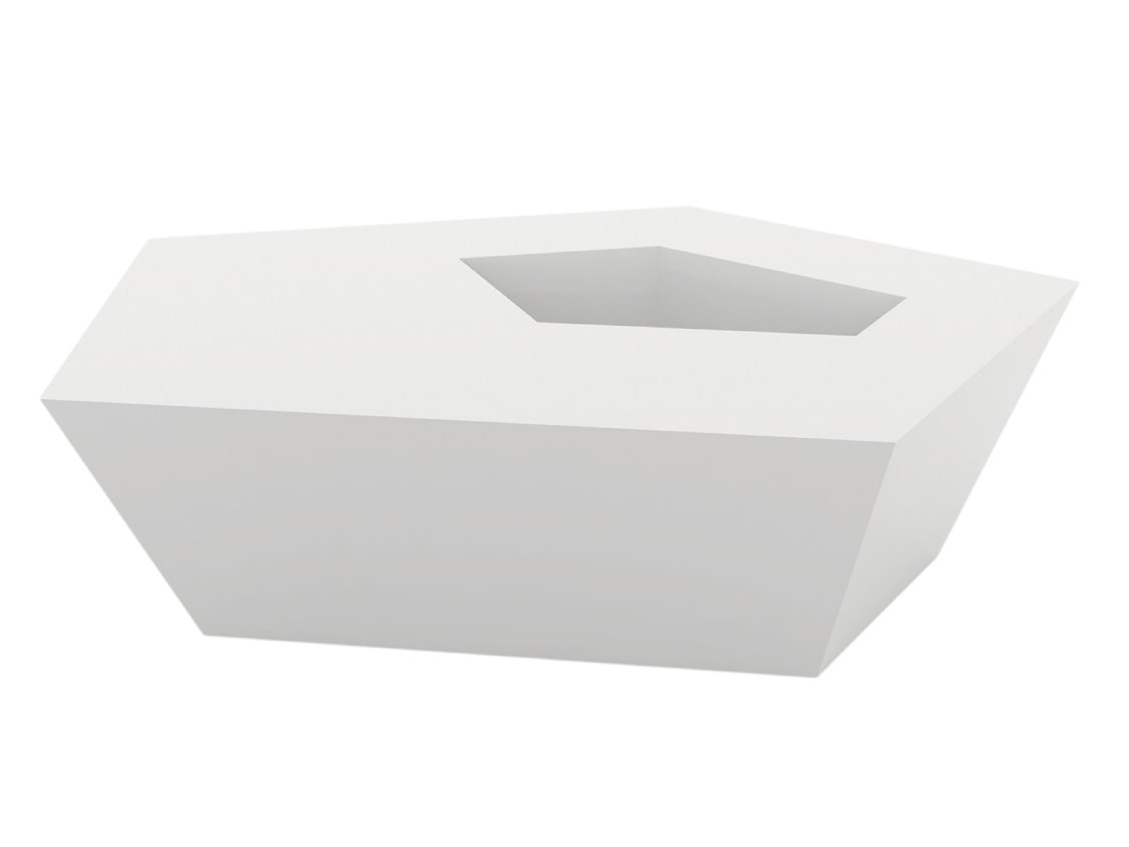 Faz White Matte Resin Coffee Table