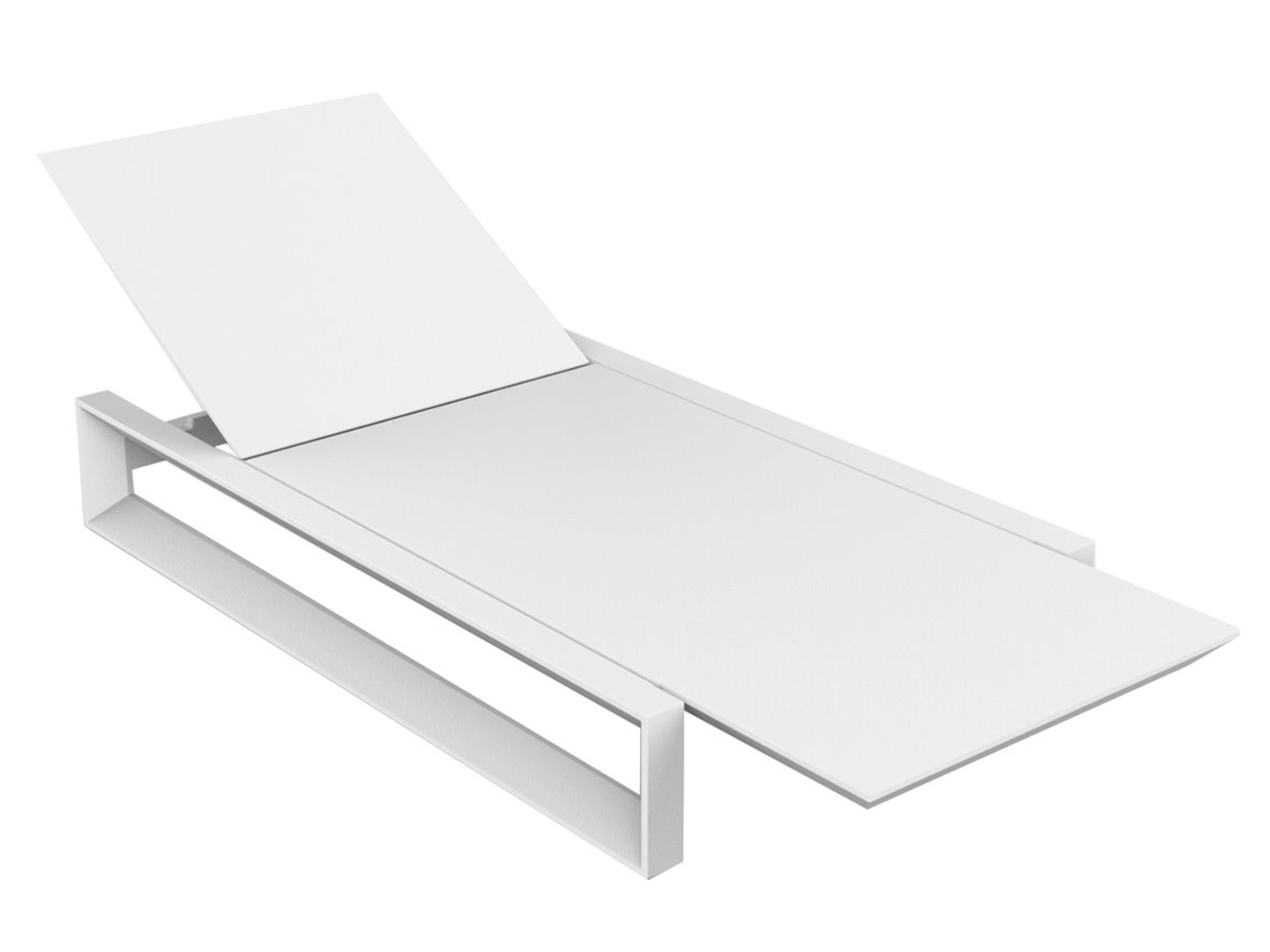 Frame White Matte Resin Chaise Lounge
