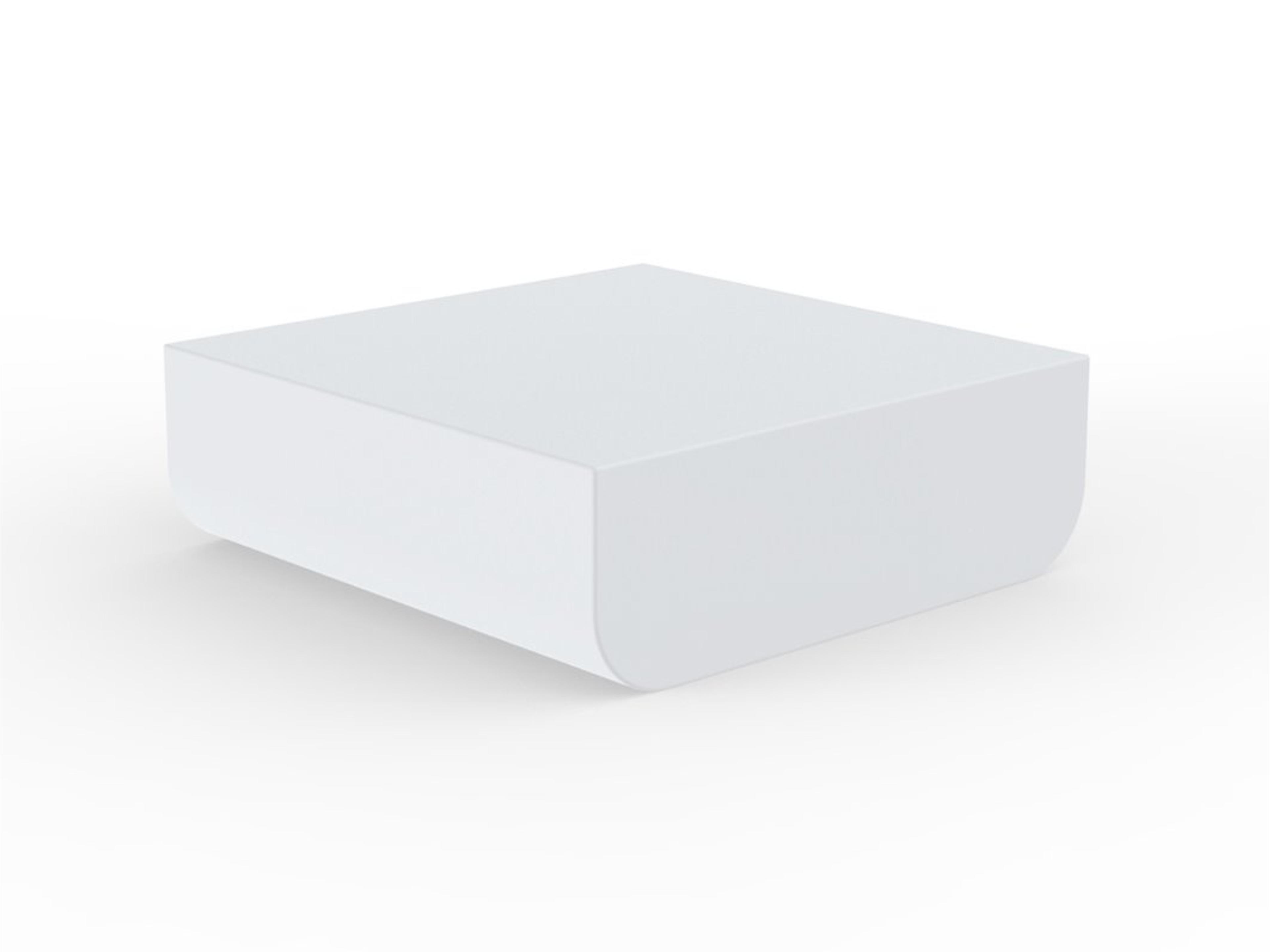 Ulm White Matte Resin Square Coffee Table