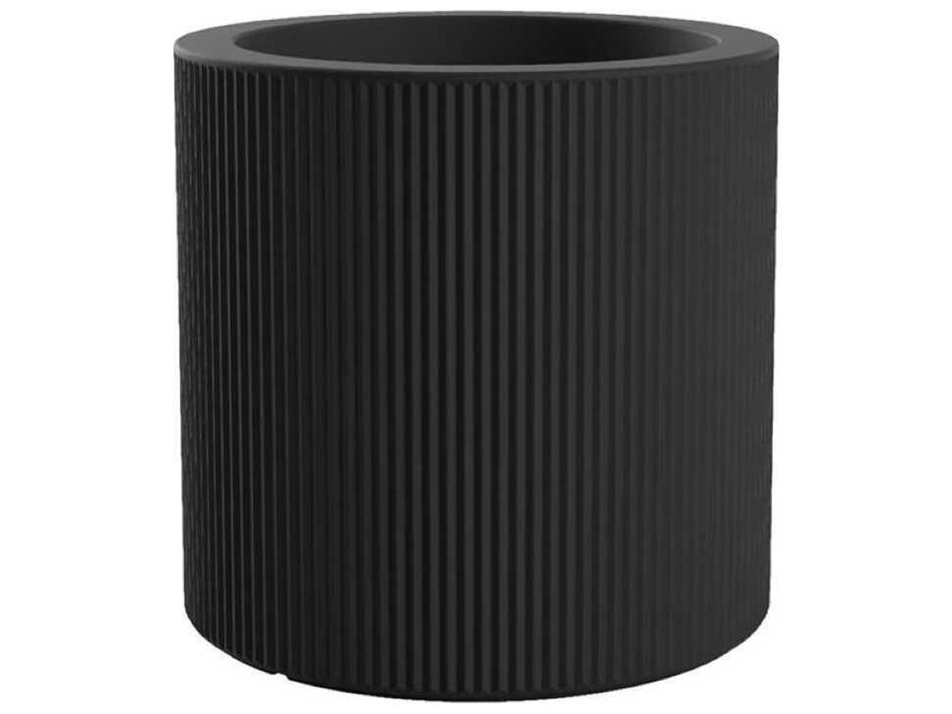 Vondom Outdoor Gatsby Cylinder Planter x H  Basic Black