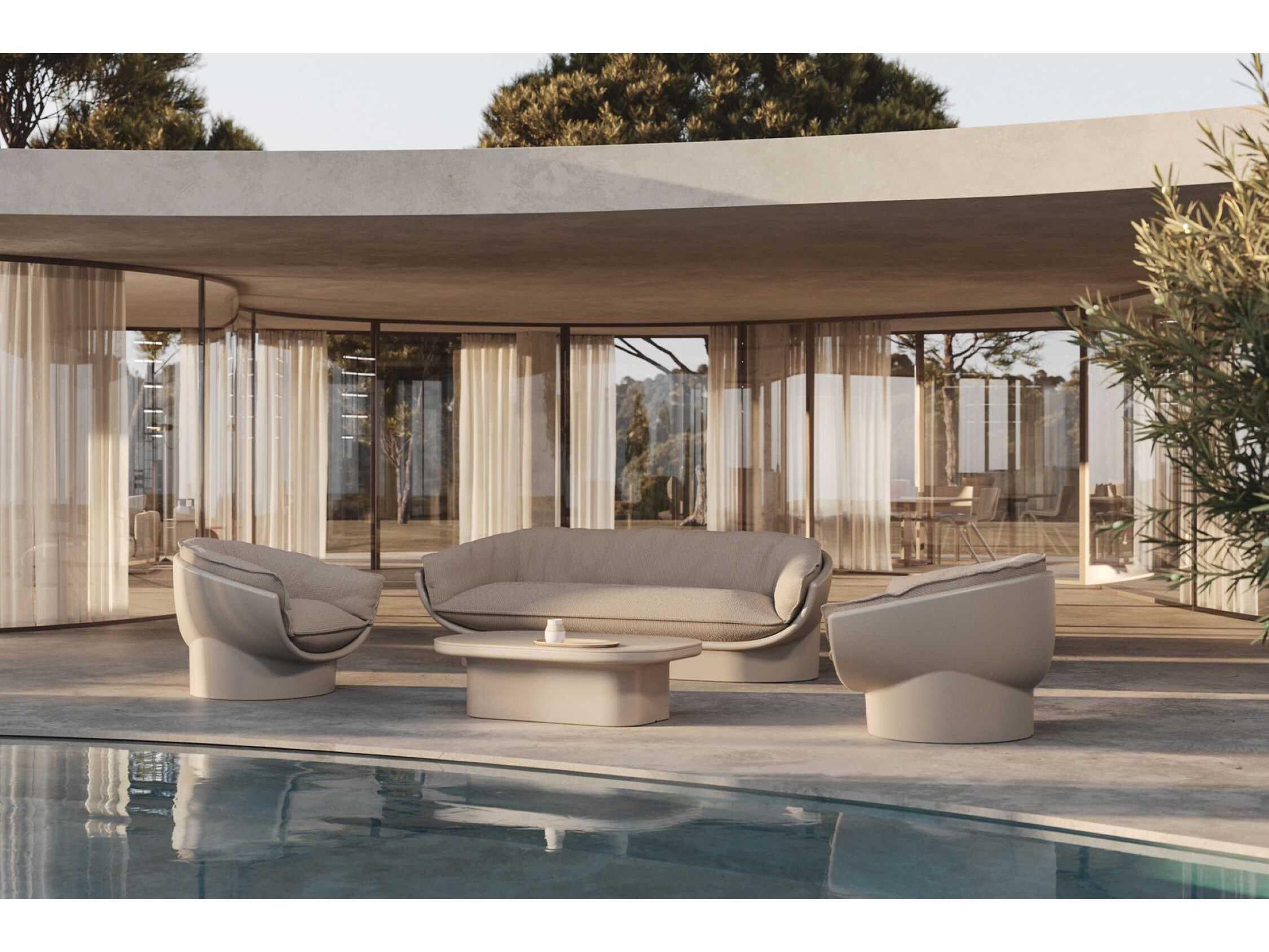 Vondom Outdoor Luna Sofa Ecru Getaria Desert Upholstery